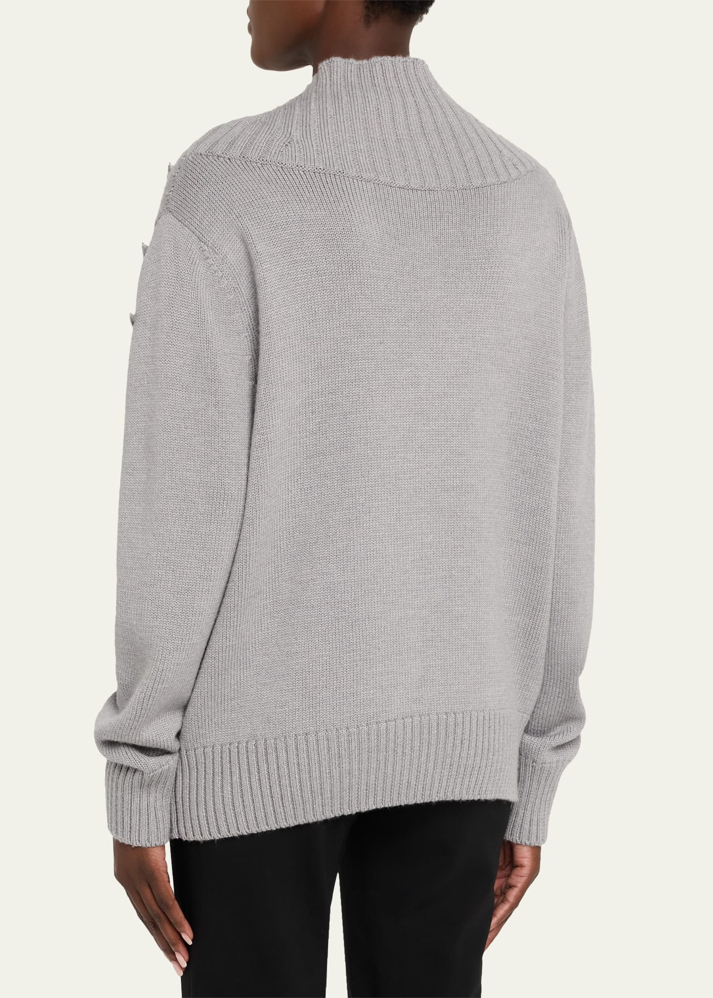 Shattered Glass Embroidered Mockneck Sweater - 3