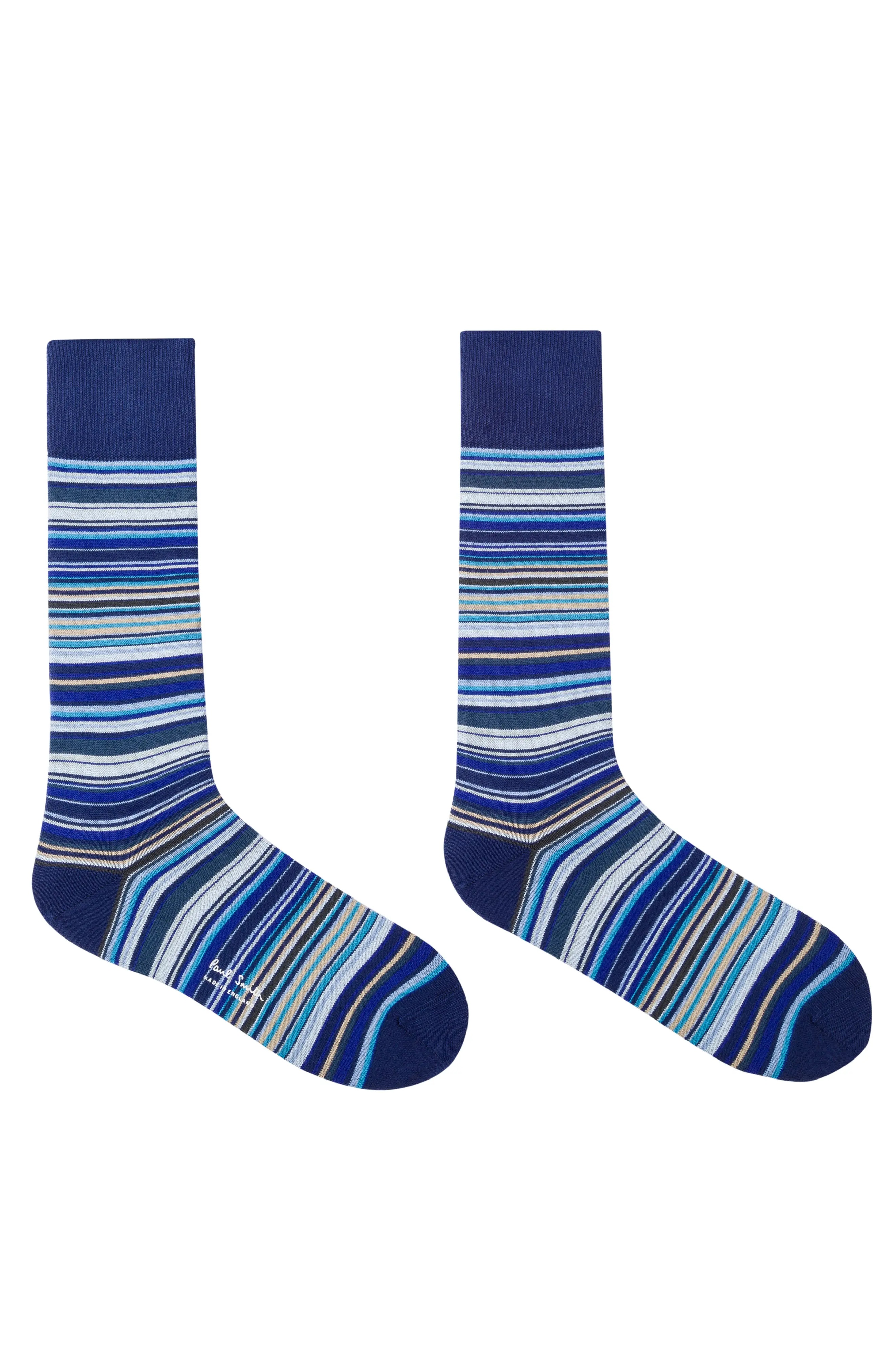 Stripe Cotton Blend Crew Socks - 4