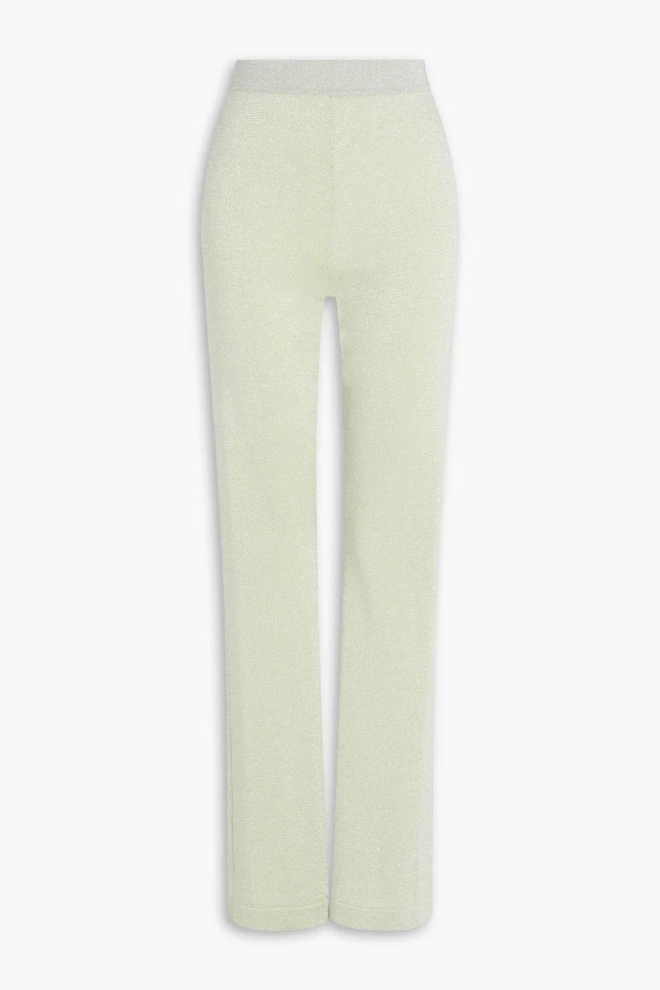 Metallic knitted flared pants - 1