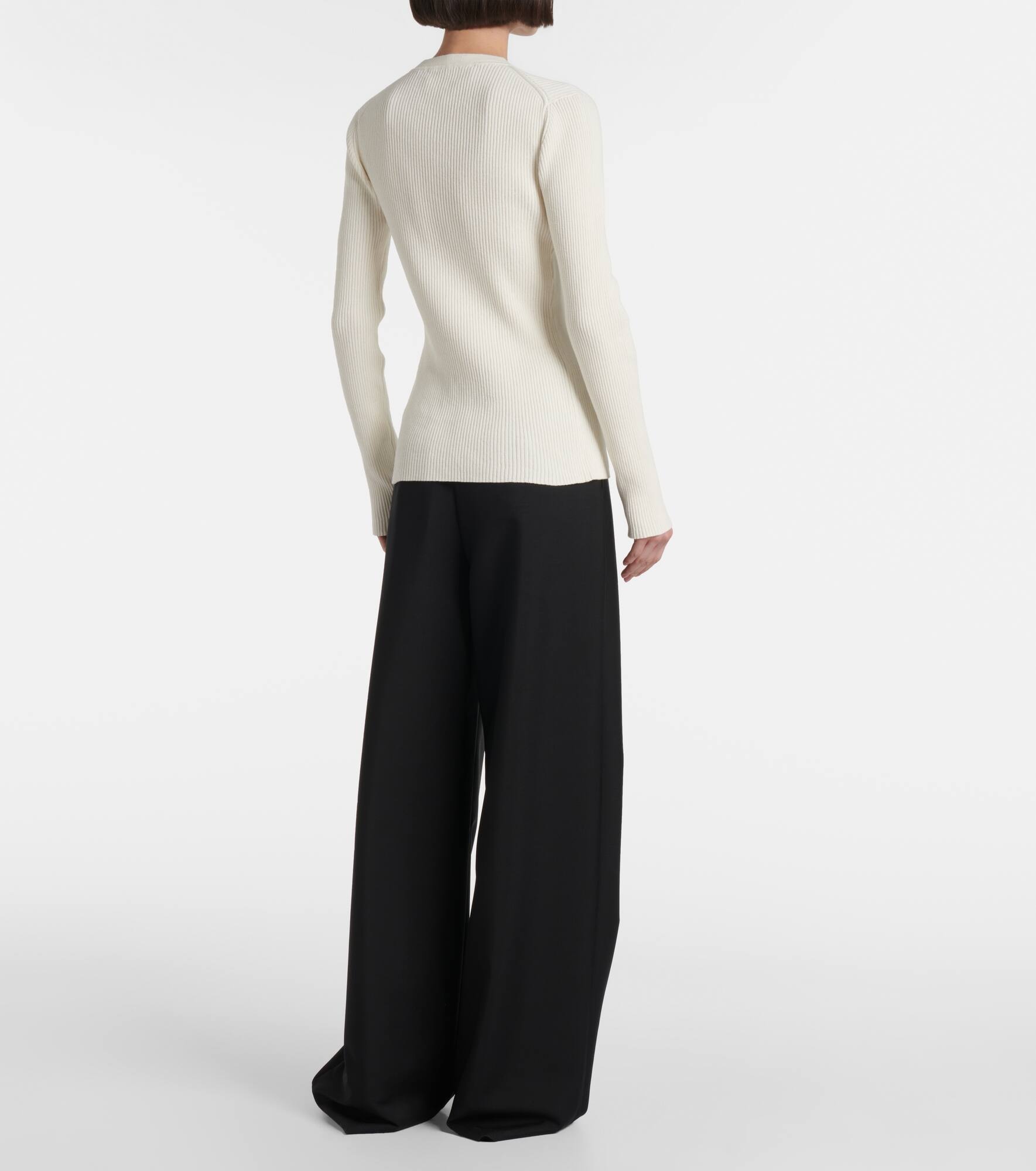 Ribbed-knit cotton crêpe cardigan - 3