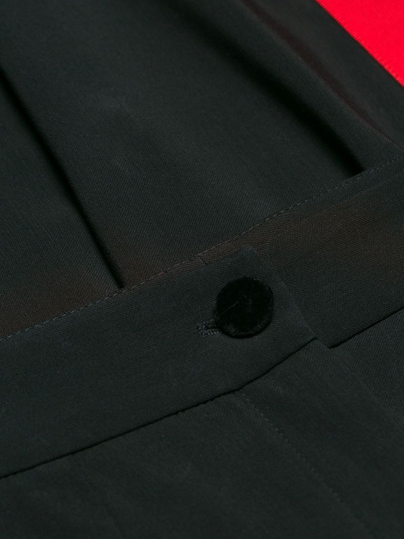 tuxedo stripe fox trim trousers 7