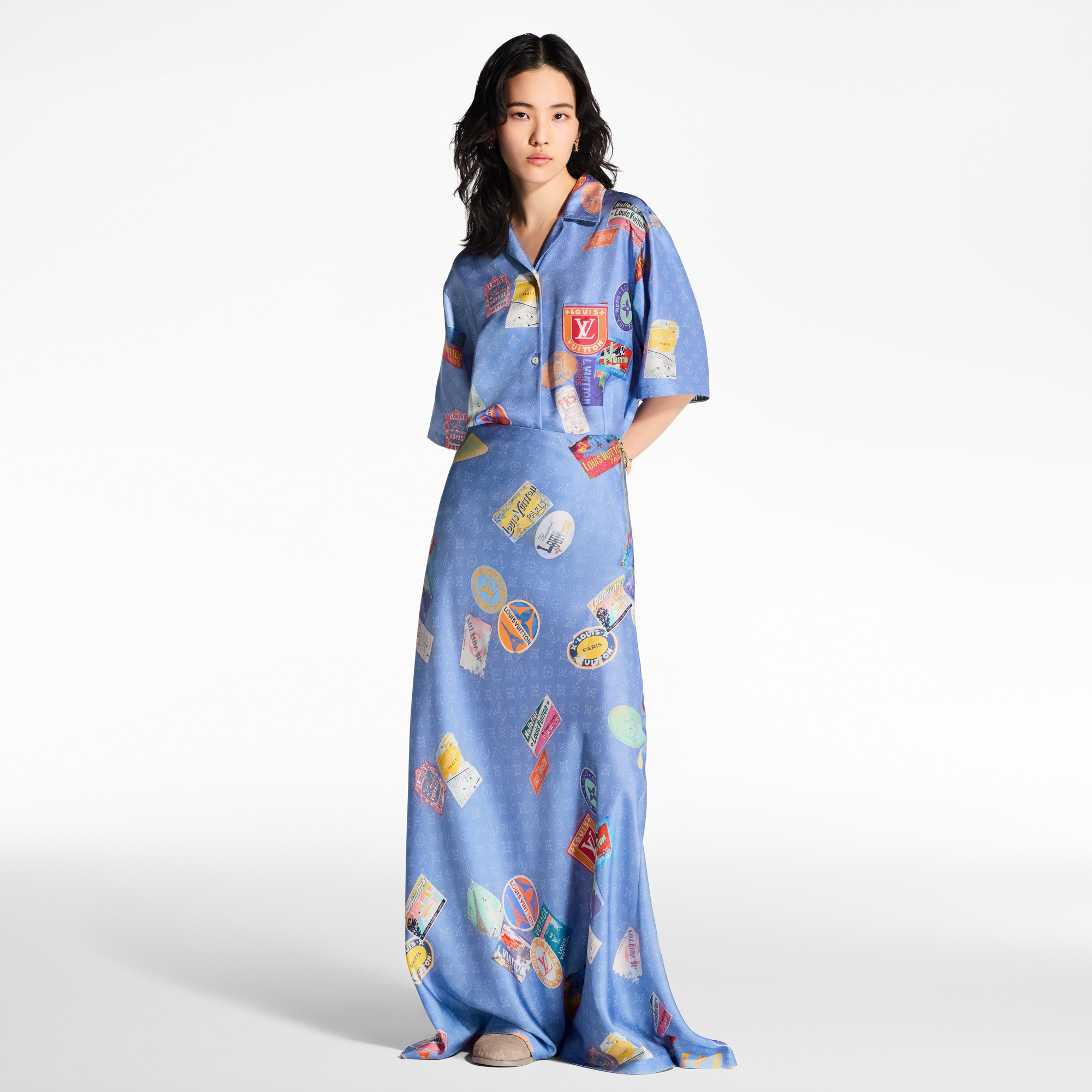 Mahina Patch Flared Maxi Skirt - 4