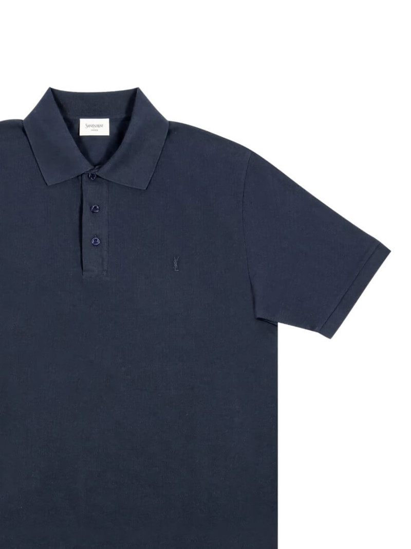 SAINT LAURENT CASSANDRE logo-detail polo top outlook
