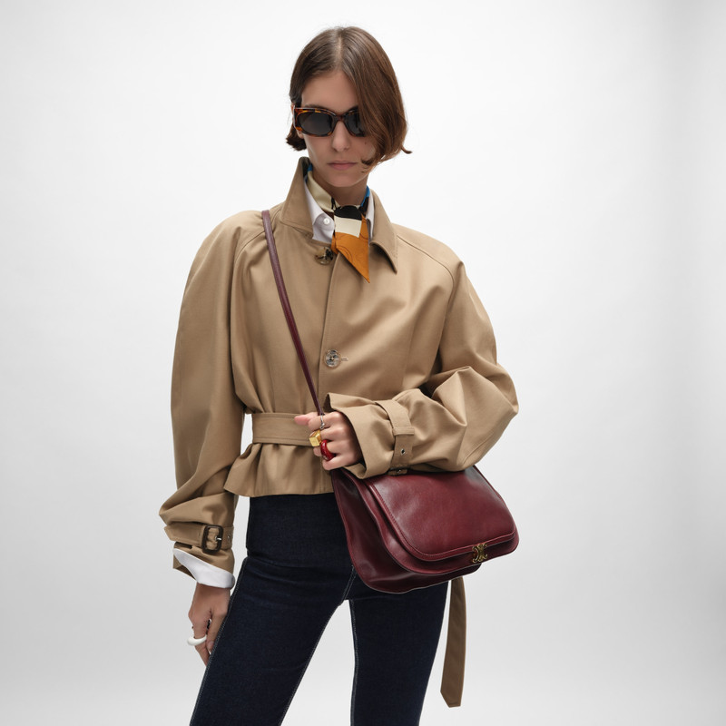 SOFT TRIOMPHE BESACE  IN SUPPLE SHINY LAMBSKIN 3