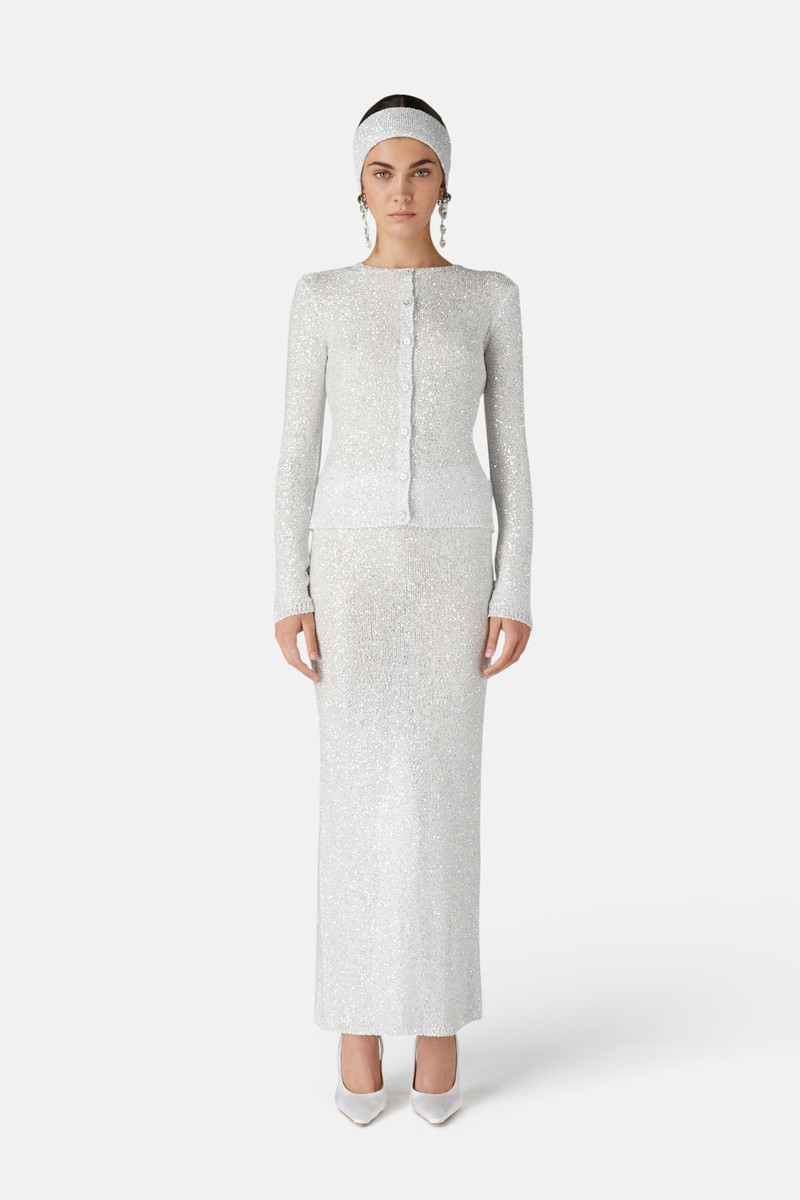 Alessandra Rich SEQUIN LONG SKIRT outlook
