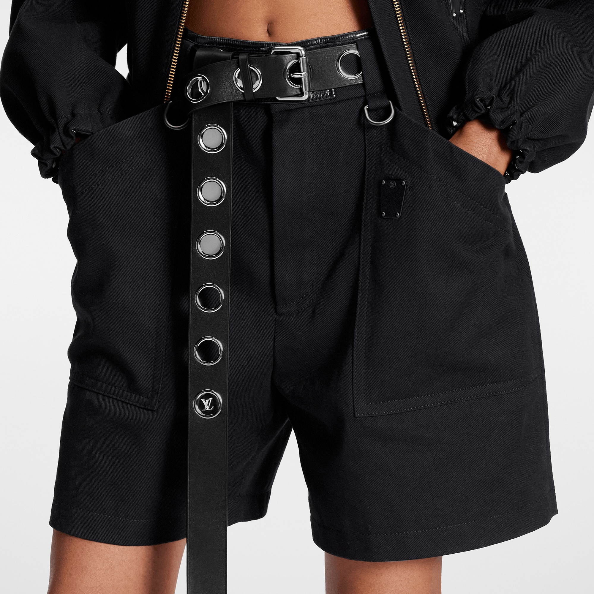 Oversized Pocket Cotton Drill Shorts - 2