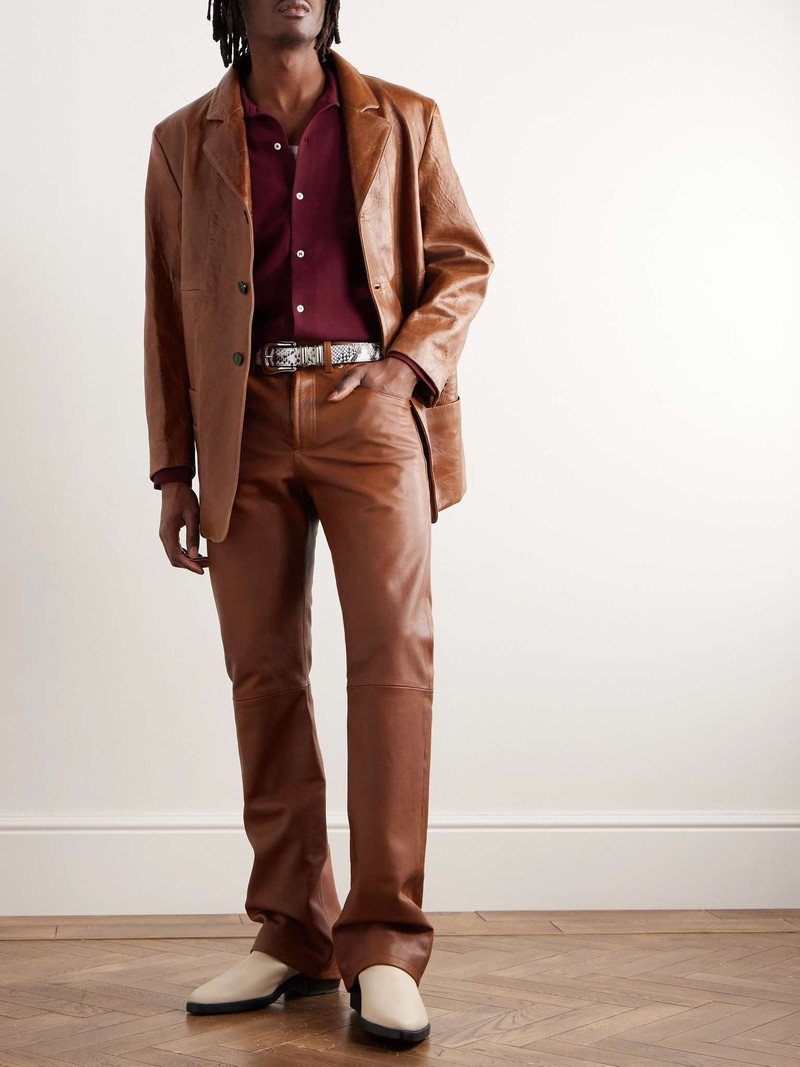 Enfants Riches Déprimés Straight-Leg Panelled Leather Trousers outlook