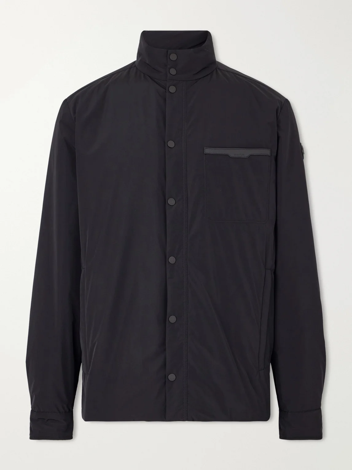 Yndale Logo-Appliquéd Leather-Trimmed Shell Jacket - 1