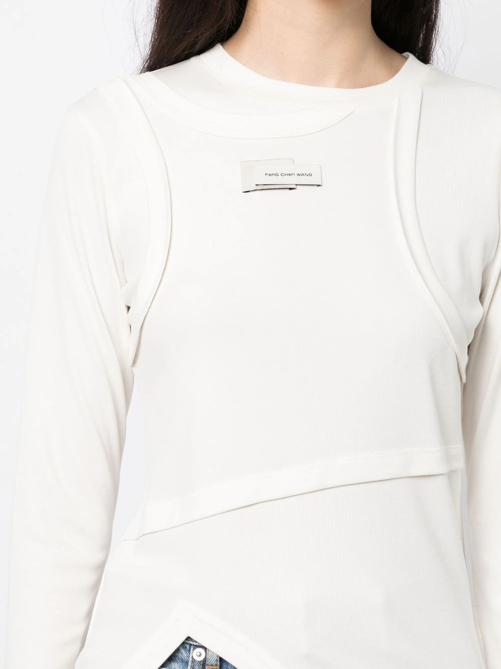 crew-neck fitted jumper - 5