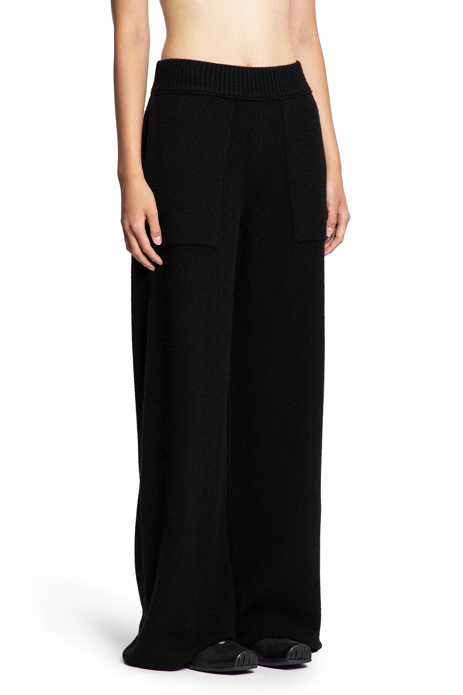 Wide Leg Pants In Cashmere - 2