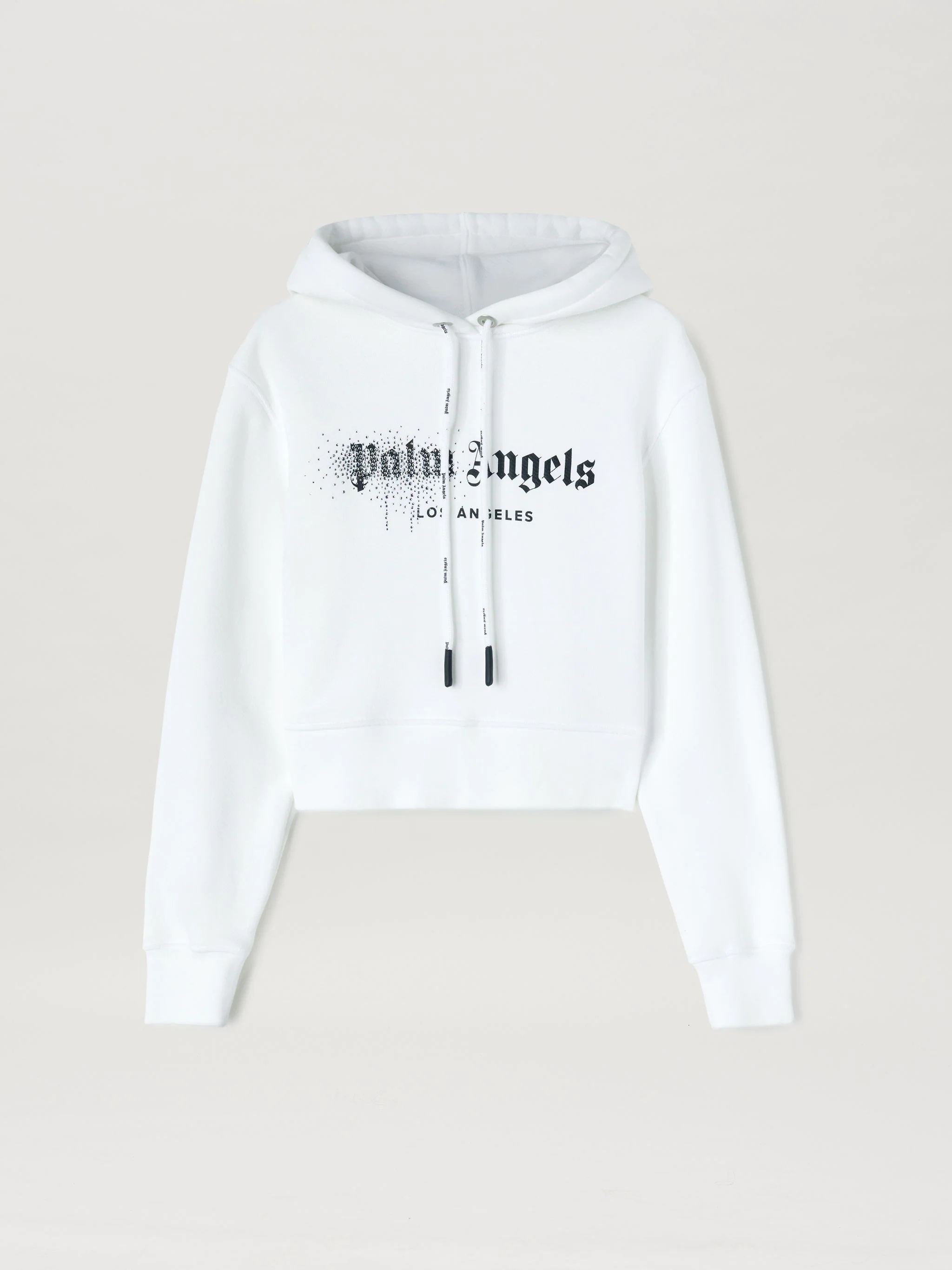 RHINESTONE SPRAYED LOGO HOODIE - 1