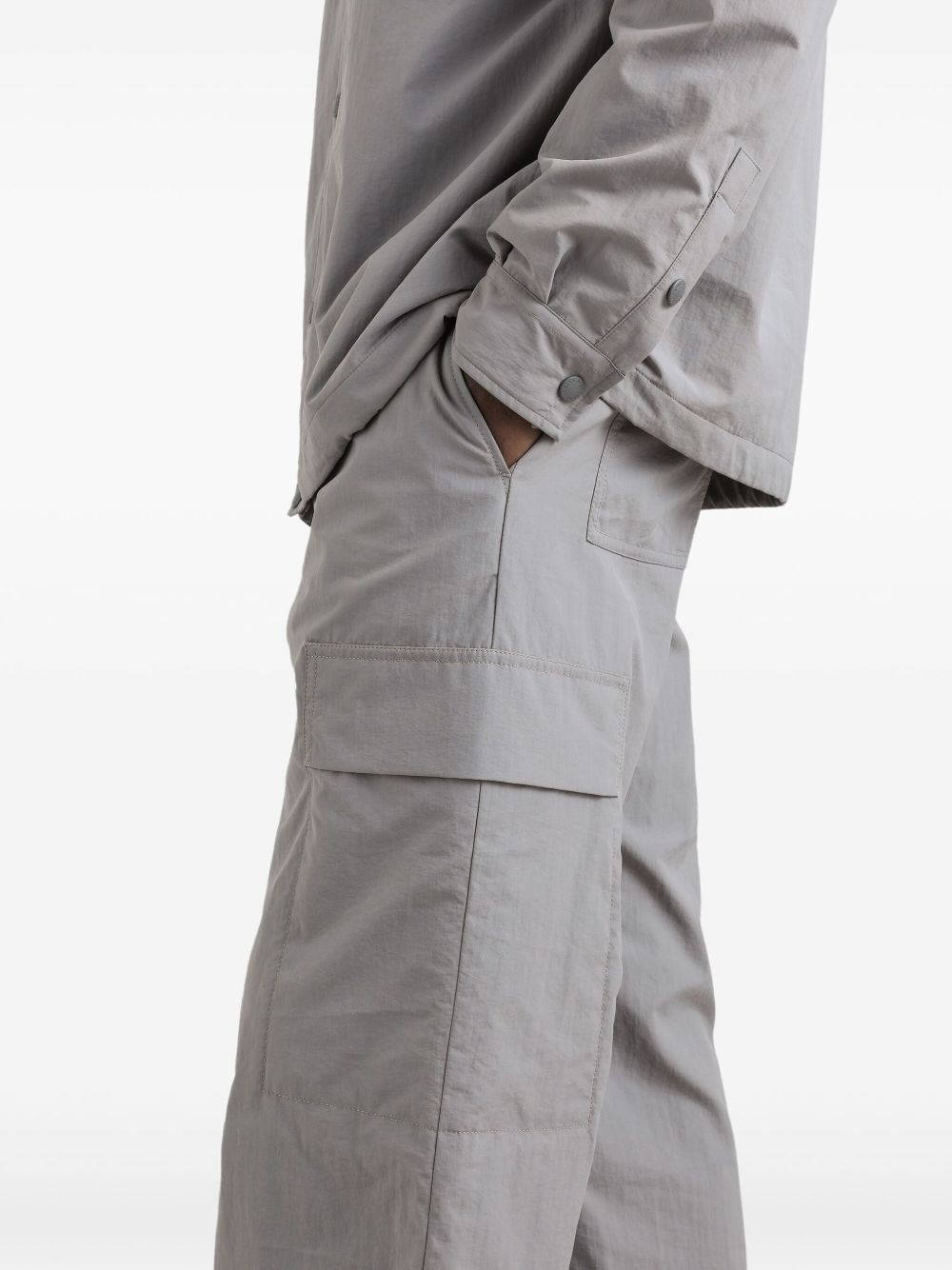 elasticated-waist cargo trousers - 4