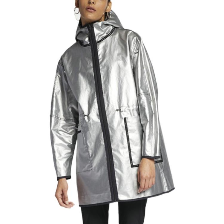 (WMNS) AS W Nike Sportswear TCH PCK JKT Jacket WVN OIL GREY AR2844-080 - 2
