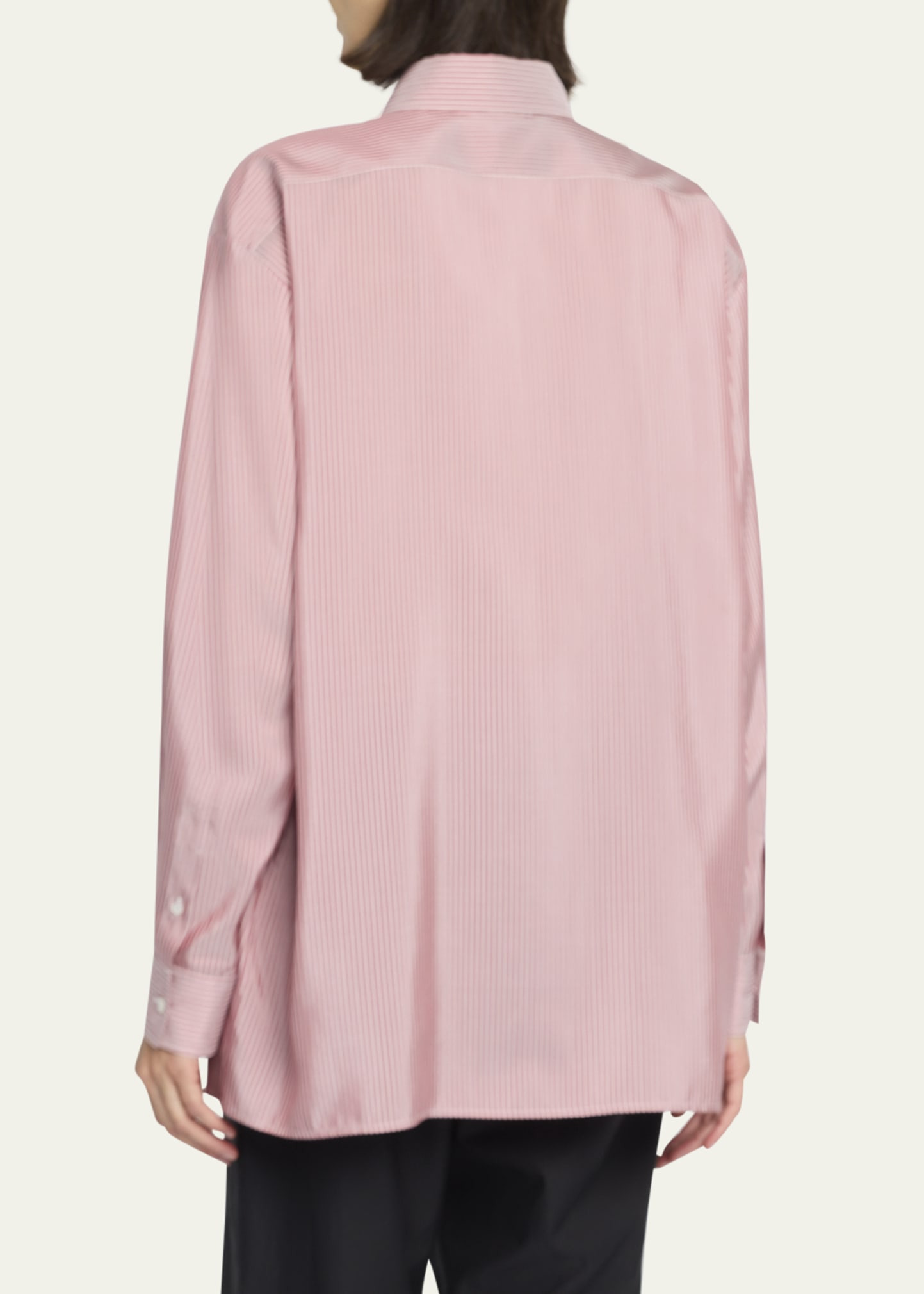Tansy Striped Silk Button-Down Shirt - 3