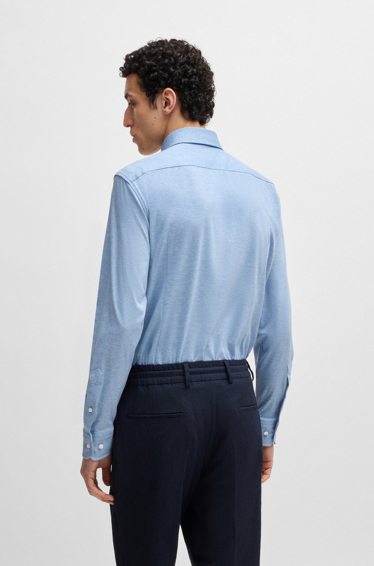 SLIM-FIT SHIRT IN ITALIAN-MADE COTTON - 5