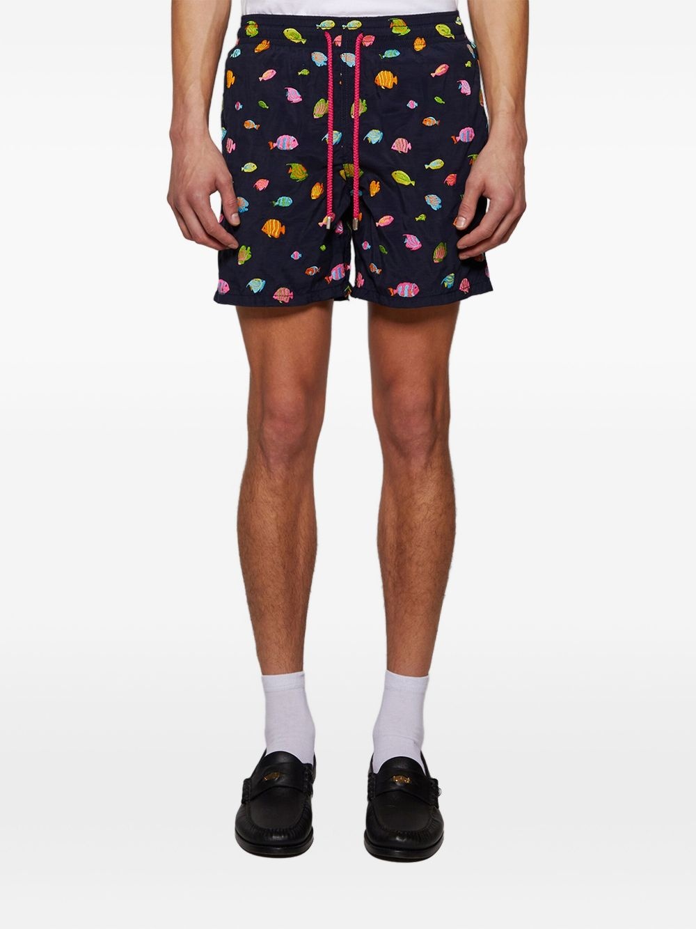 Mistral fish-motif swim shorts - 3