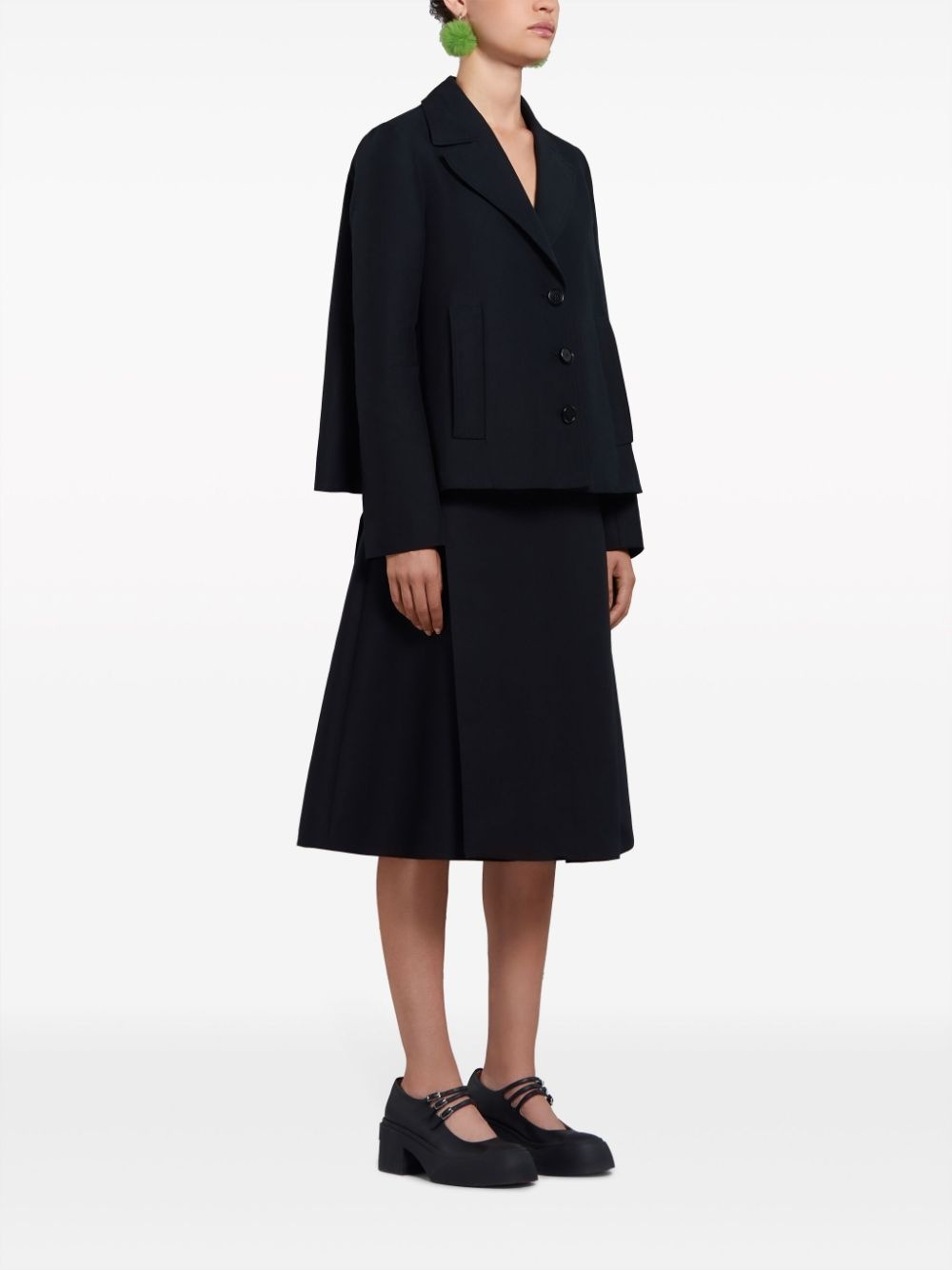 A-line cotton midi skirt - 3
