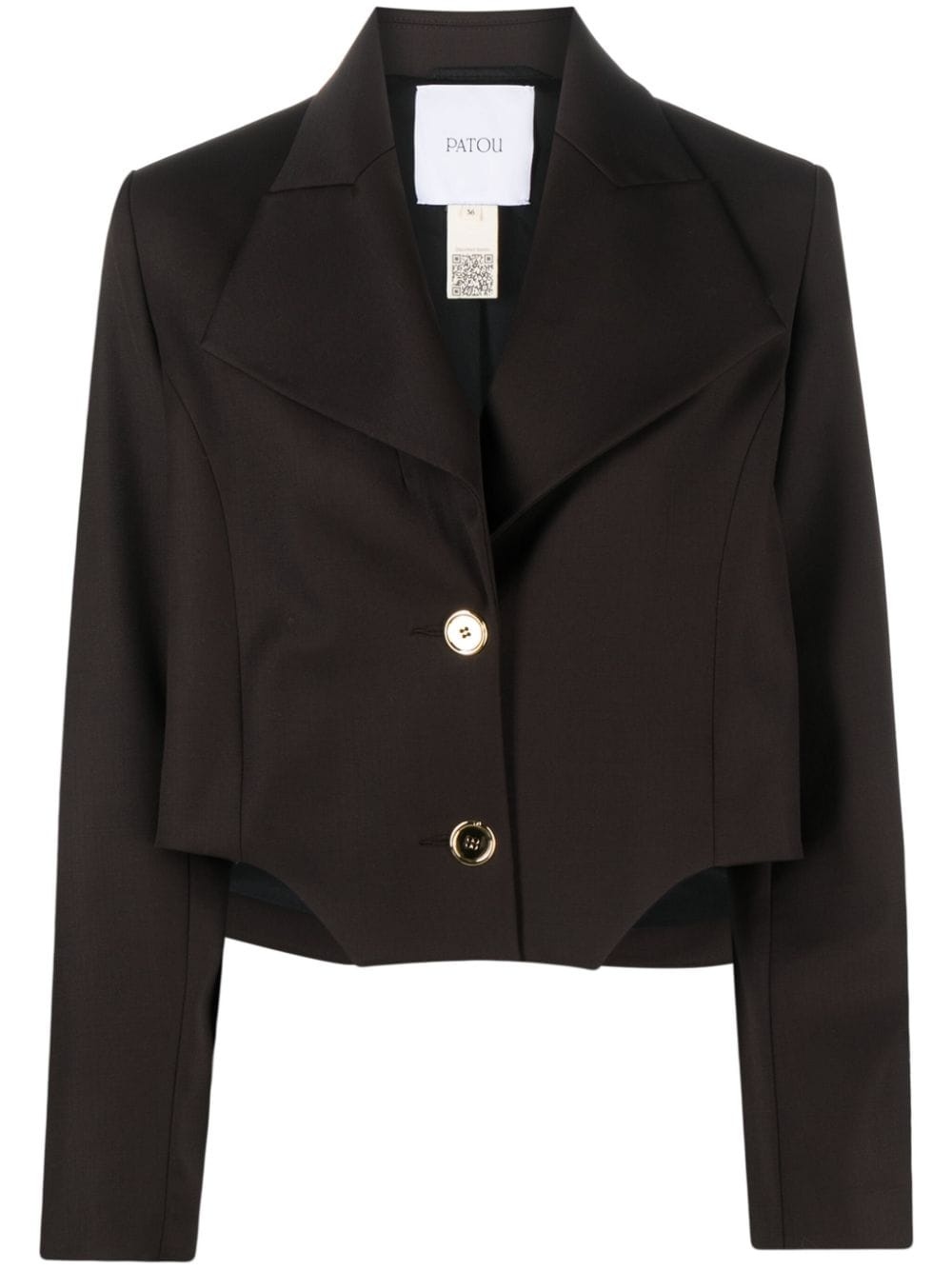 cut-out cropped blazer - 1