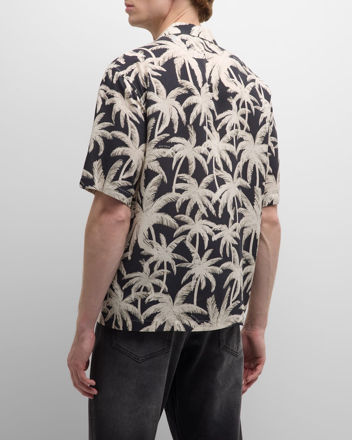 Men's Palm-Print Camp Shirt - 4