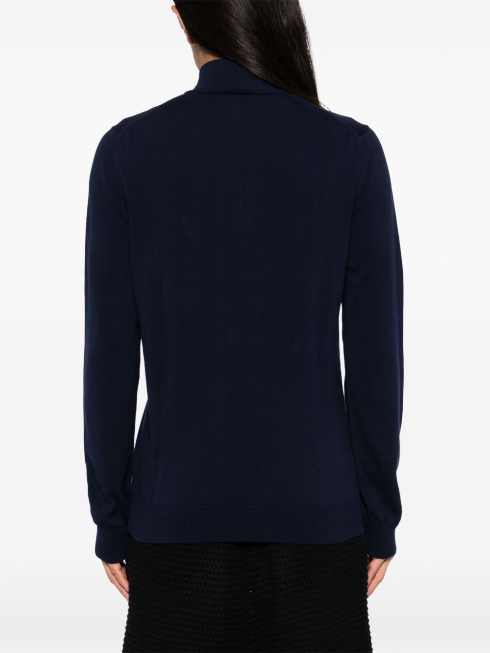 High Zipped Neck Plain sweater - 4