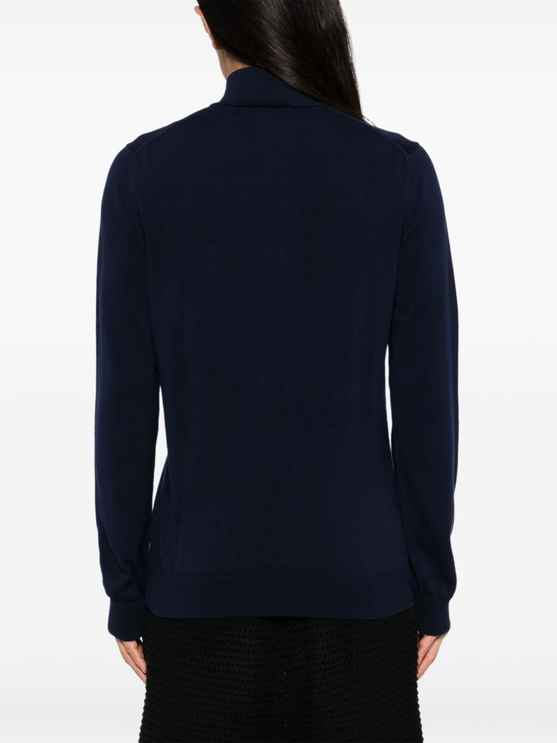 High Zipped Neck Plain sweater 4