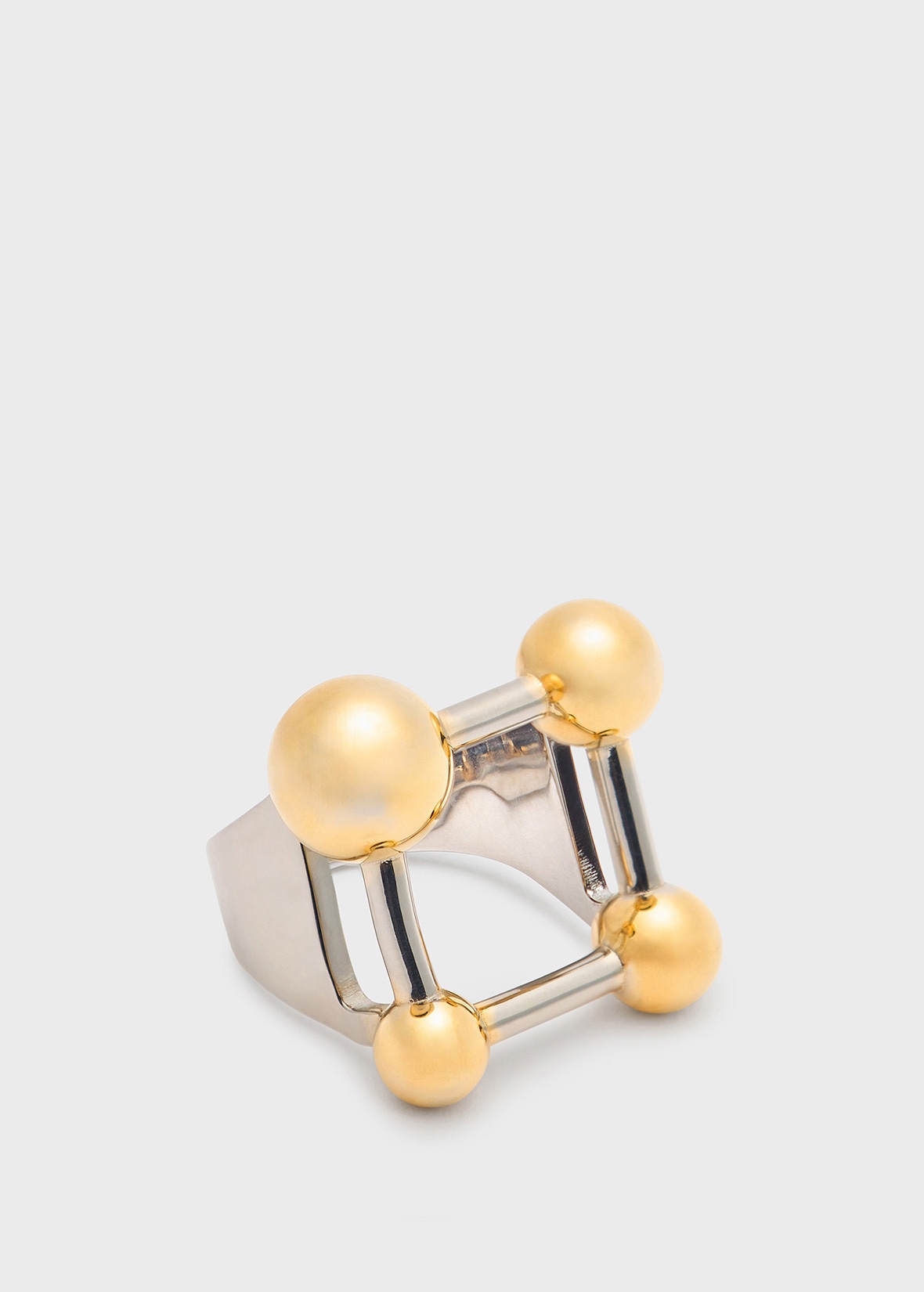 DICE RING WITH PEARLY SPHERES - 2