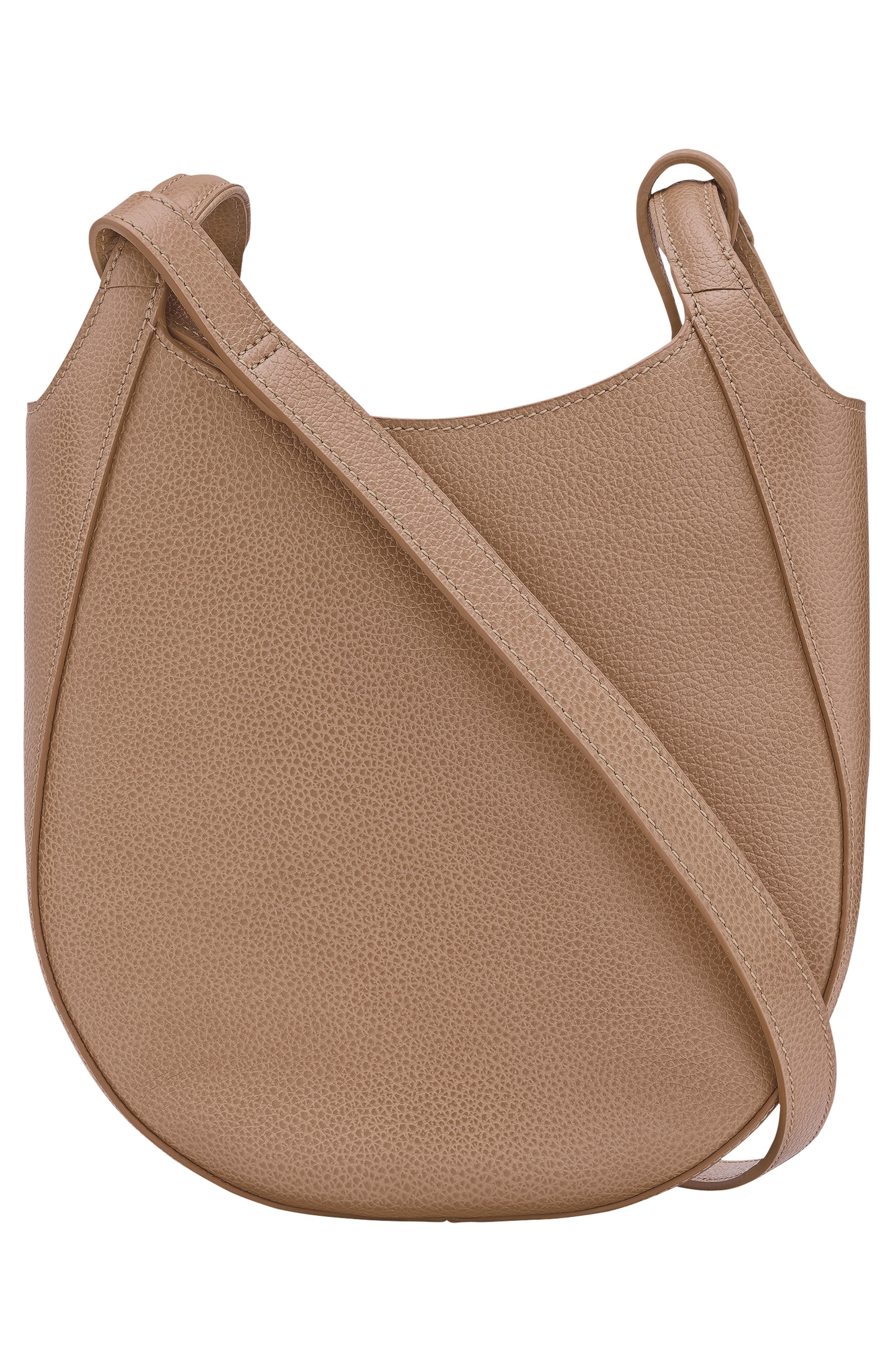 Longchamp Small Le Foulonne Leather Crossbody Bag in Biscuit at Nordstrom - 3