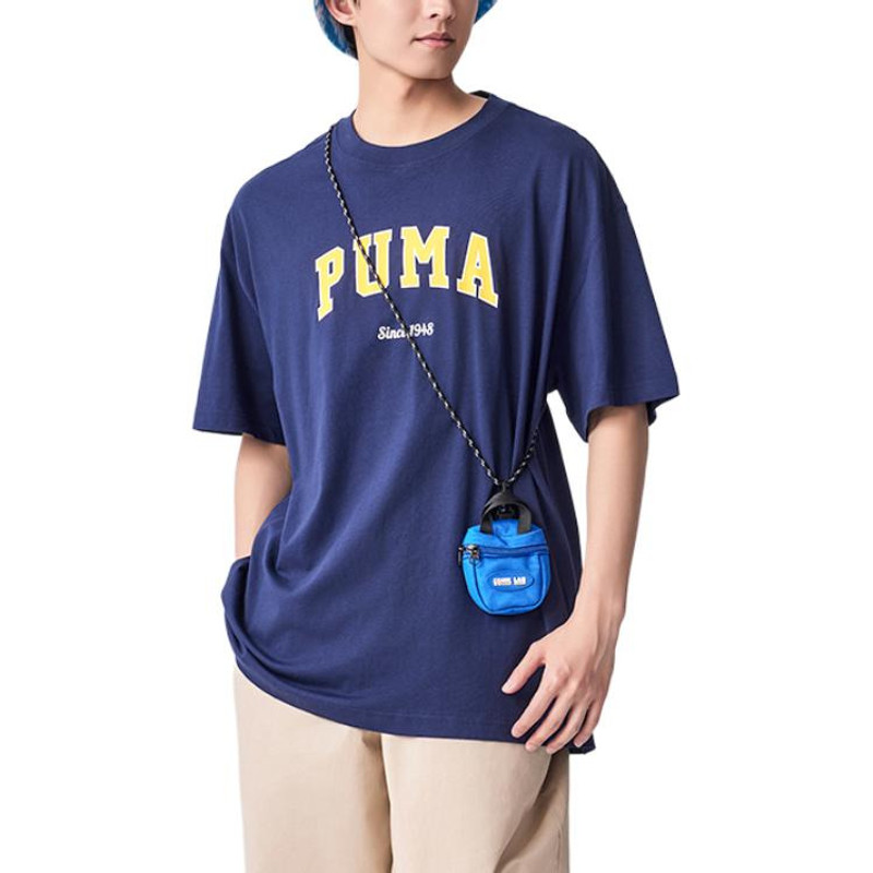PUMA PUMA Squad Graphic T-shirt 'Navy' 684366-14 outlook