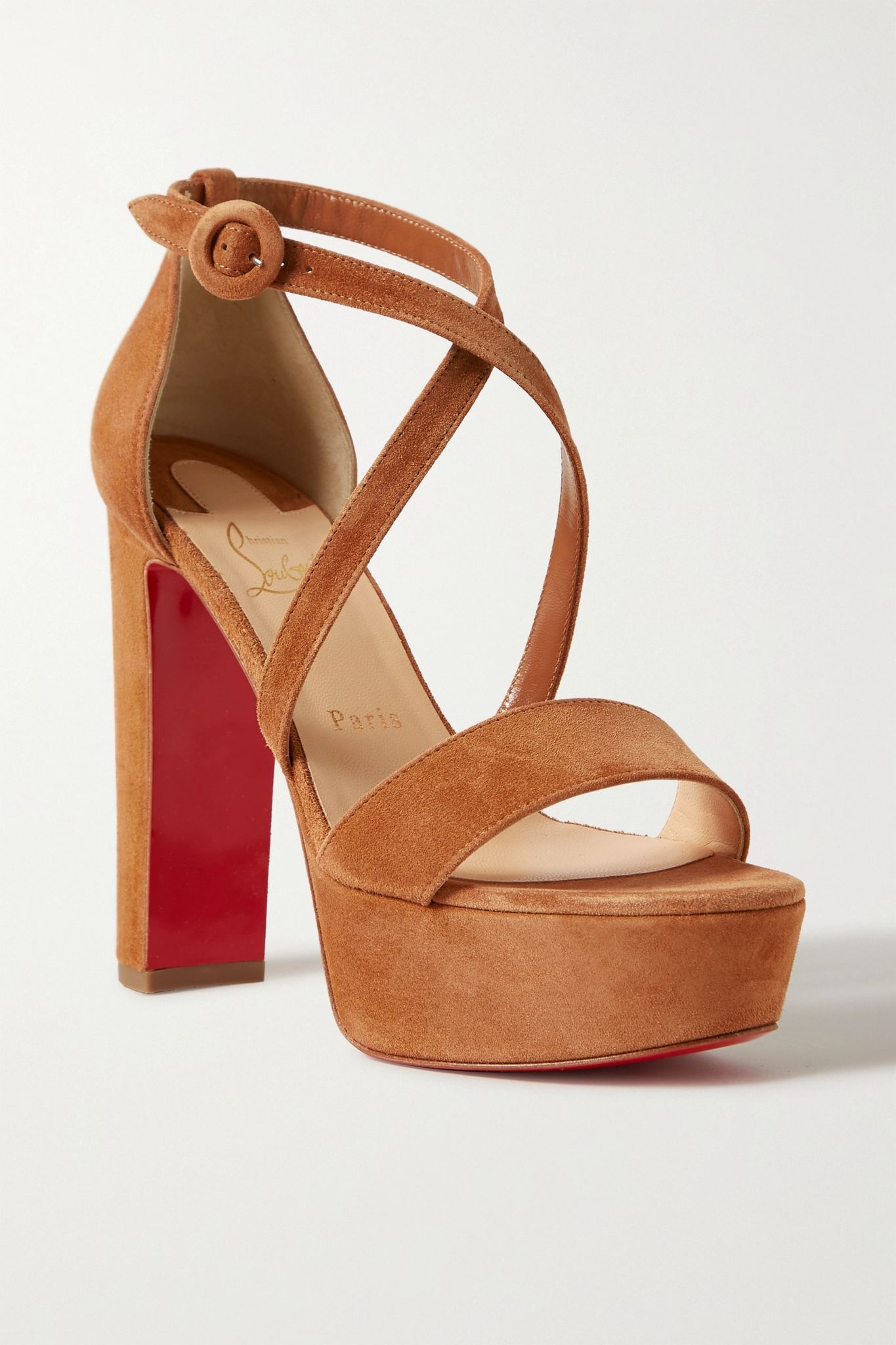 Loubi Bee Alta 130 suede platform sandals - 1