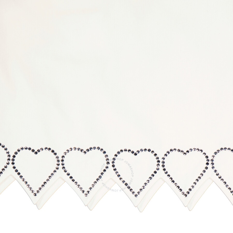Mach & Mach Ladies White Crystal Heart Trim Mini Skirt - 7