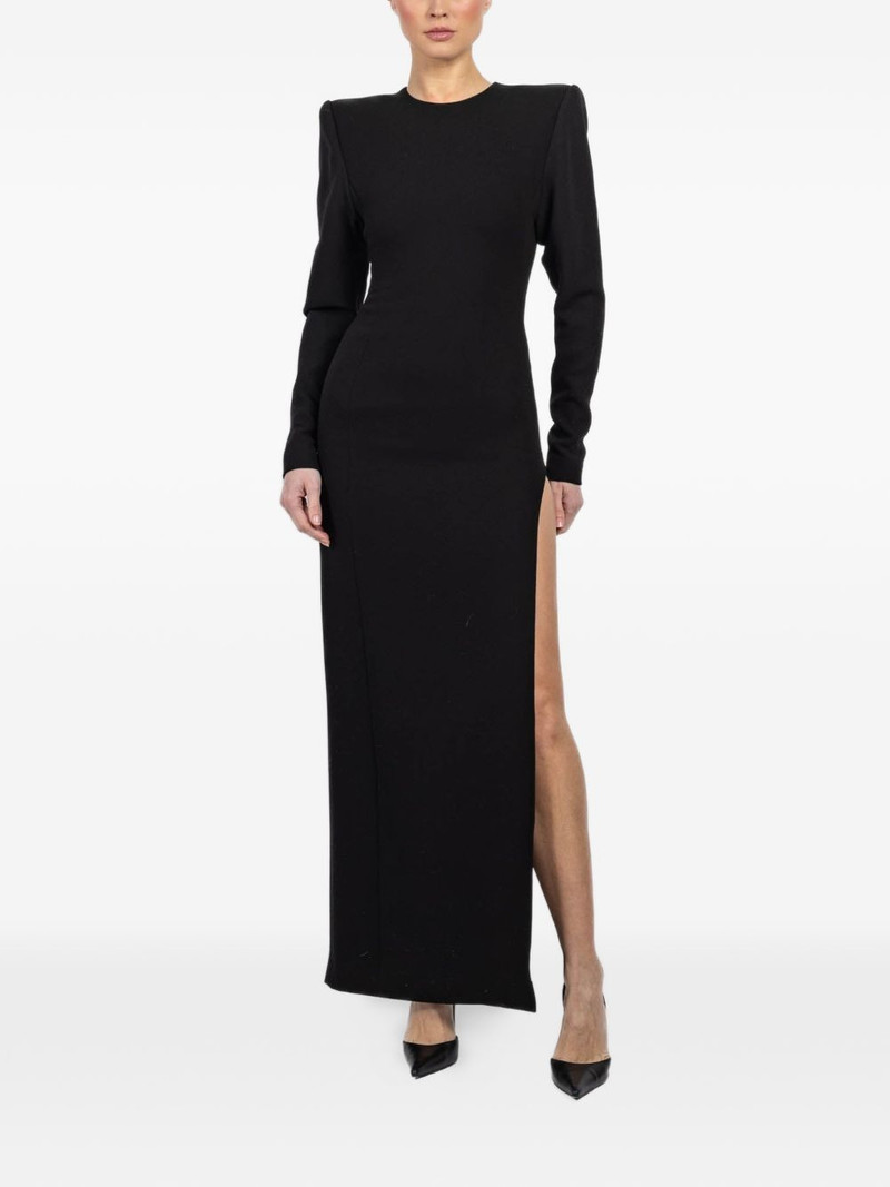 shoulder-pad maxi dress 1
