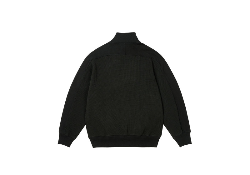 PALACE WAFFLE ON 1/4 ZIP BLACK outlook