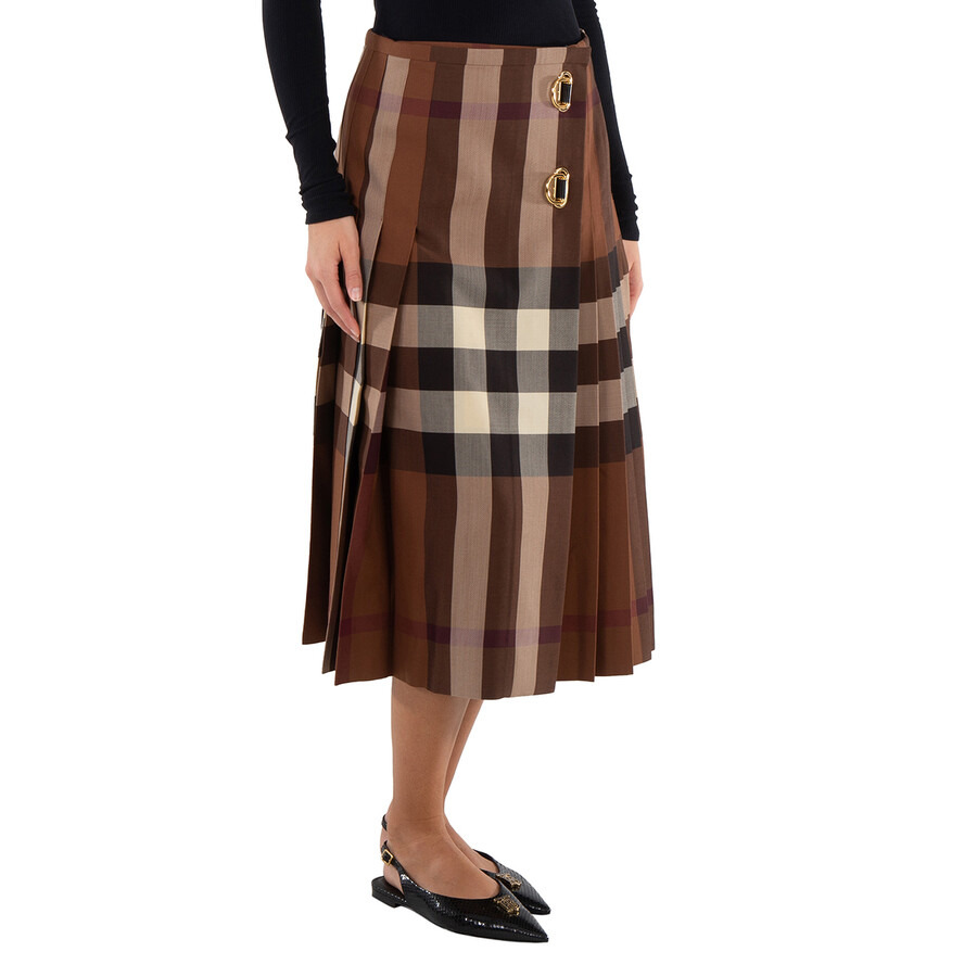 Burberry Dark Birch Brown Winifred Check Skirt - 5