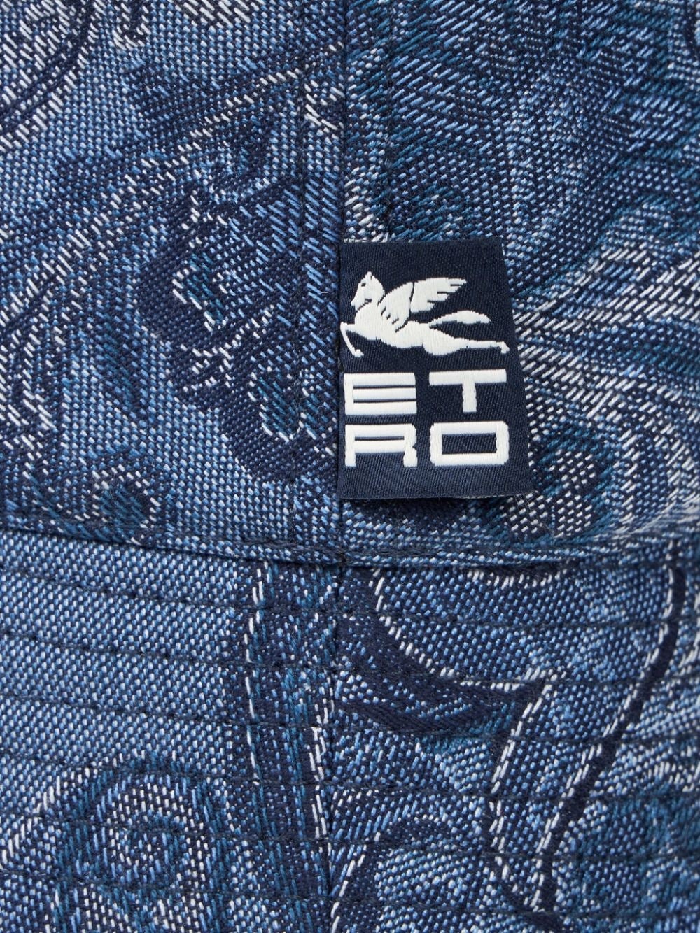 paisley-print denim bucket hat - 2