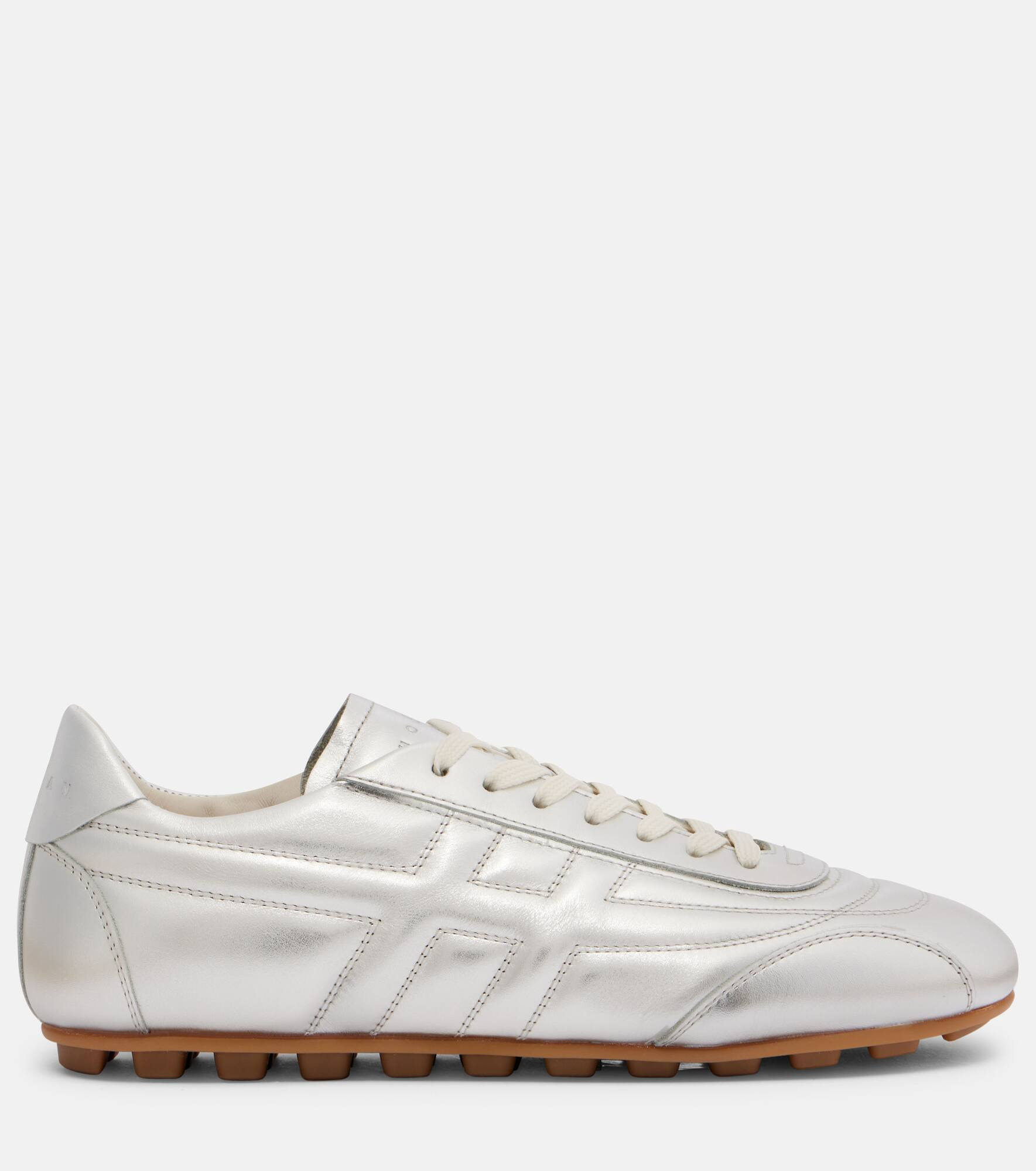 Hogan Olympia metallic leather sneakers - 4