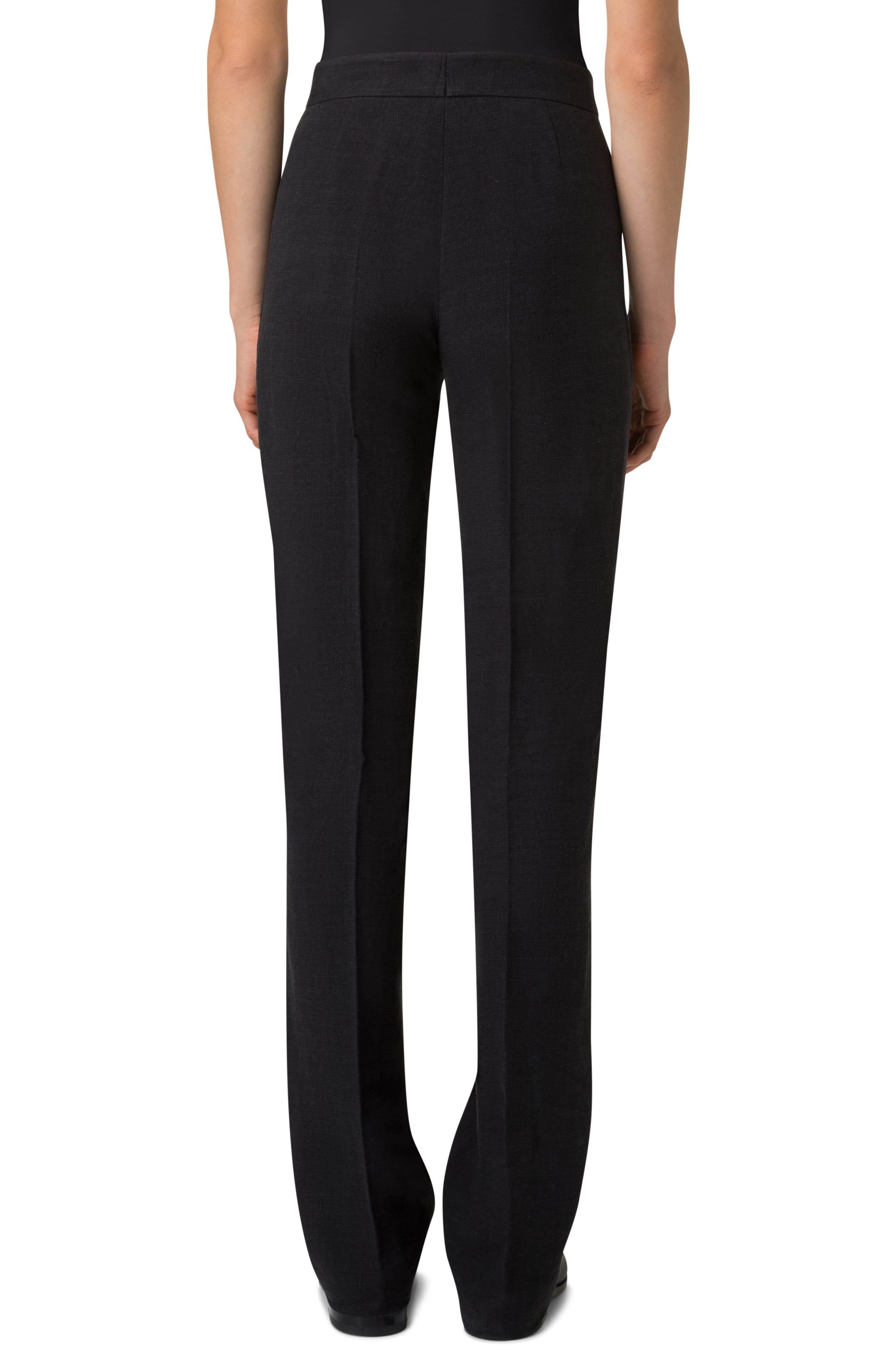 Akris Carl Linen & Wool Blend Pants in Black at Nordstrom - 2