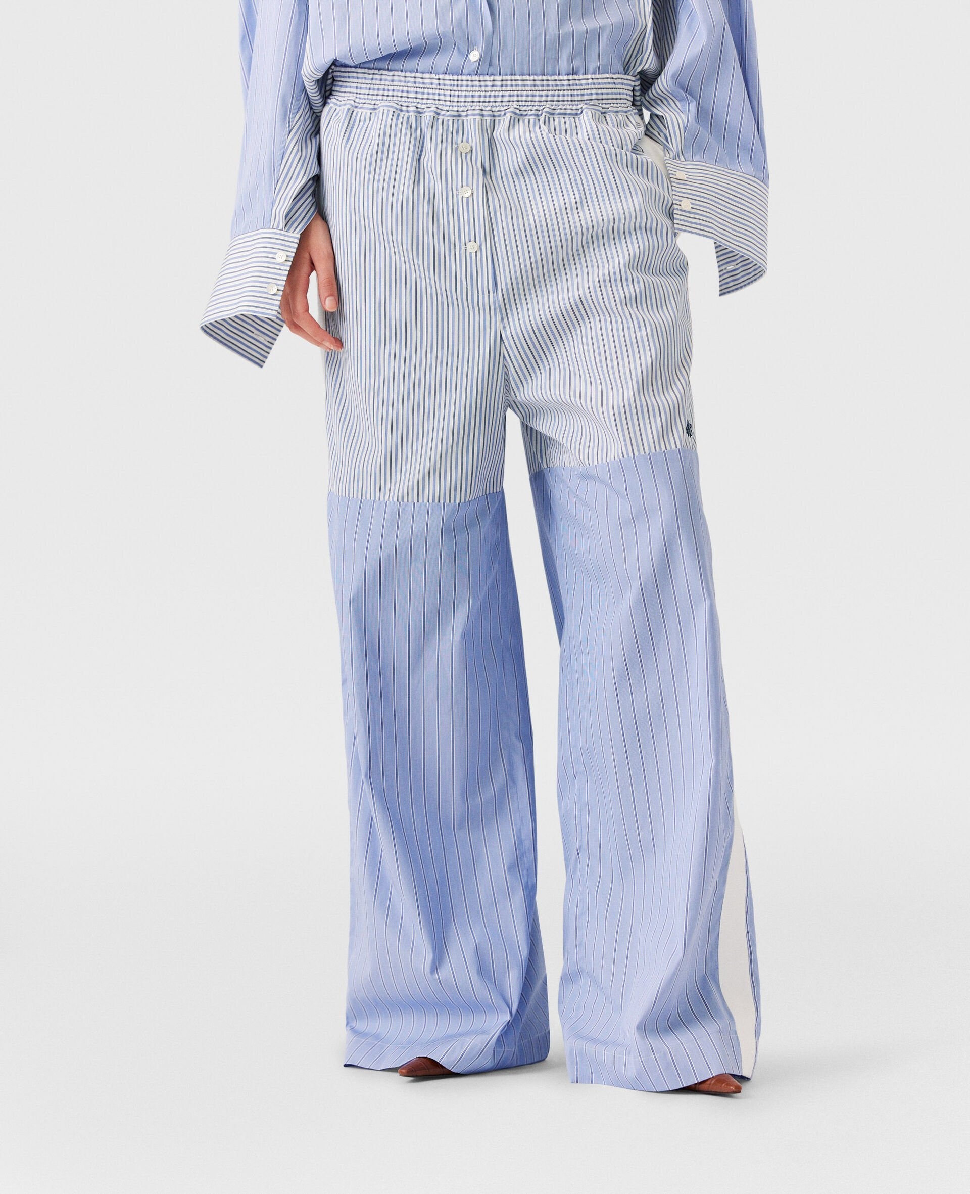 Striped Boyfriend Pants - 4