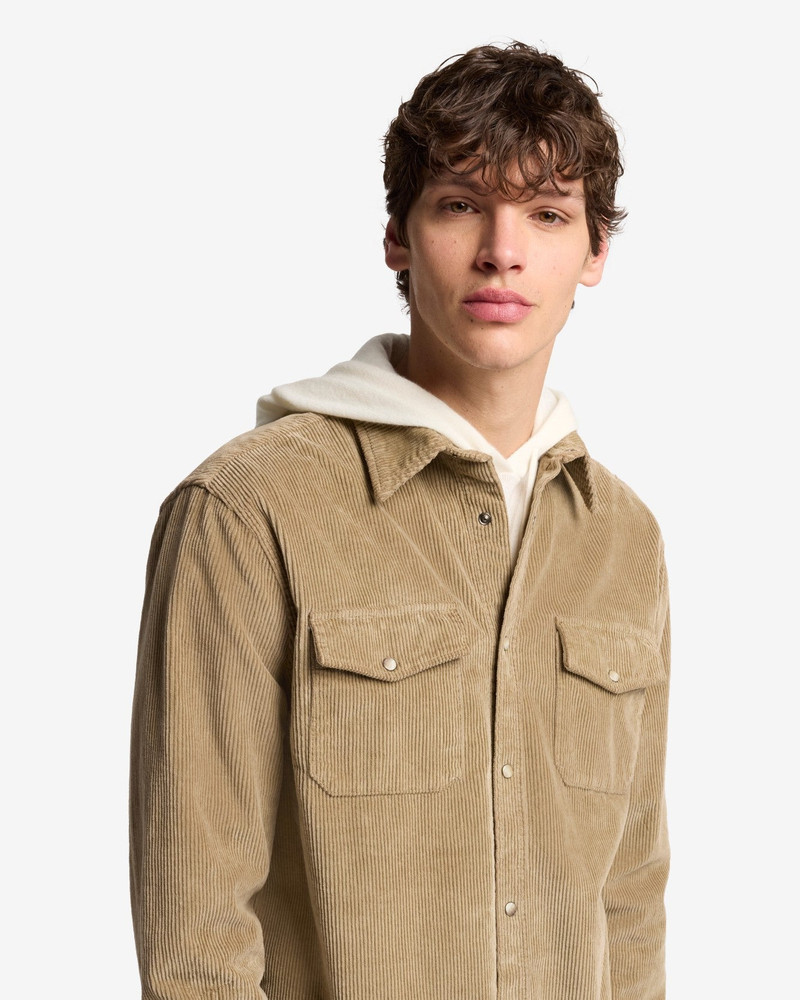 Corduroy Overshirt In Silver Mink 5