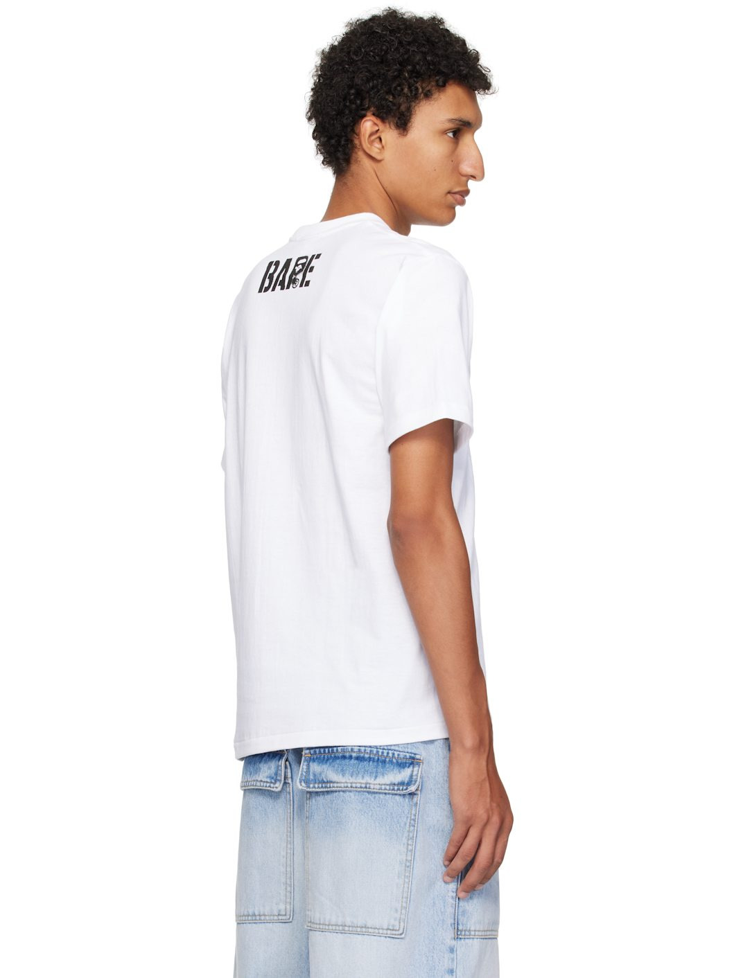 White Map Camo Ape Head Shark T-shirt - 3