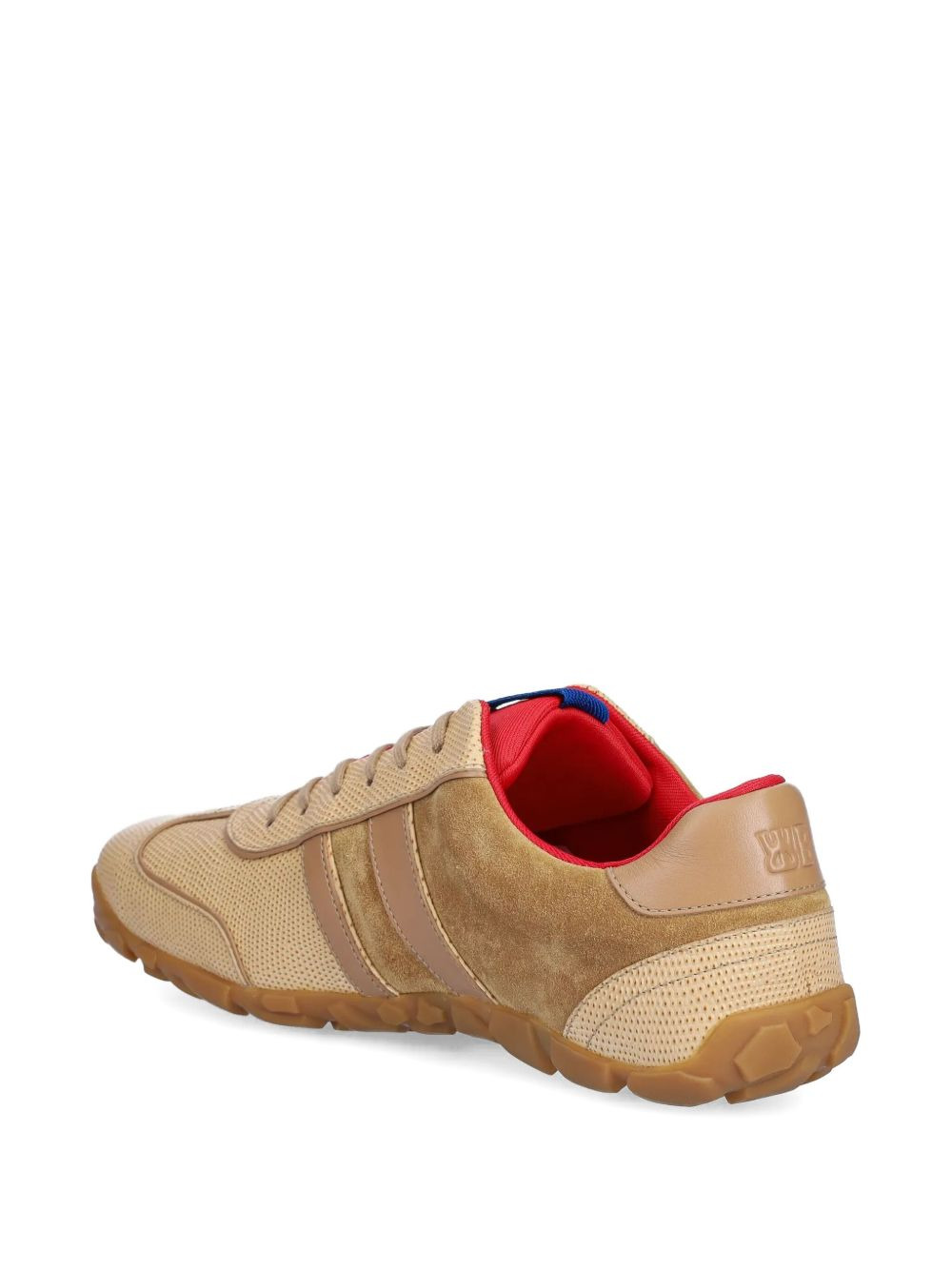 suede-leather panelled trainers - 4