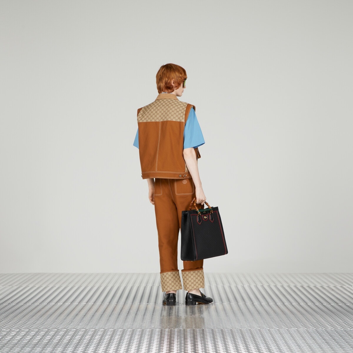 Cotton canvas and GG Supreme gilet - 3