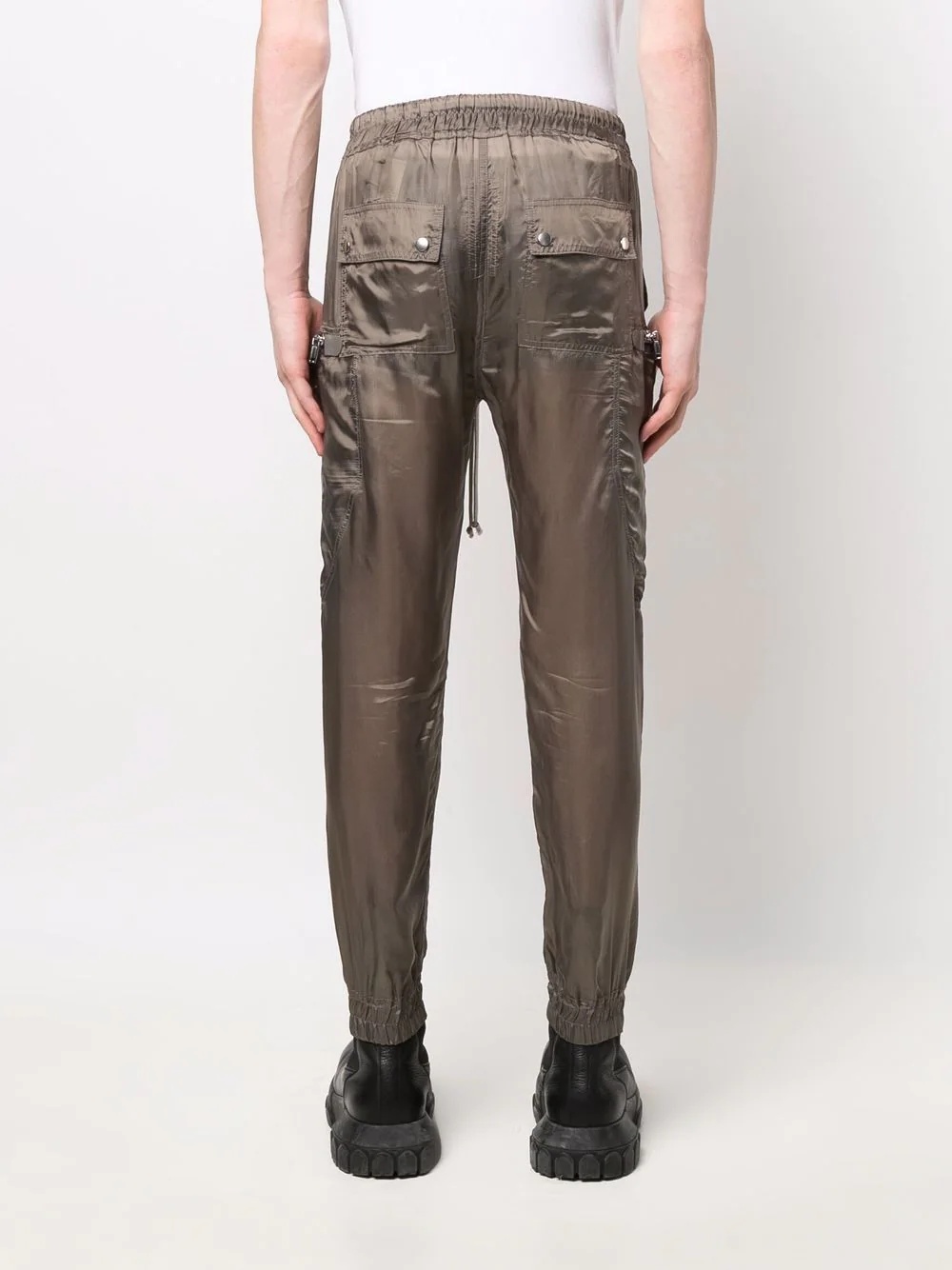 drawstring-waist multiple-pocket trousers - 4