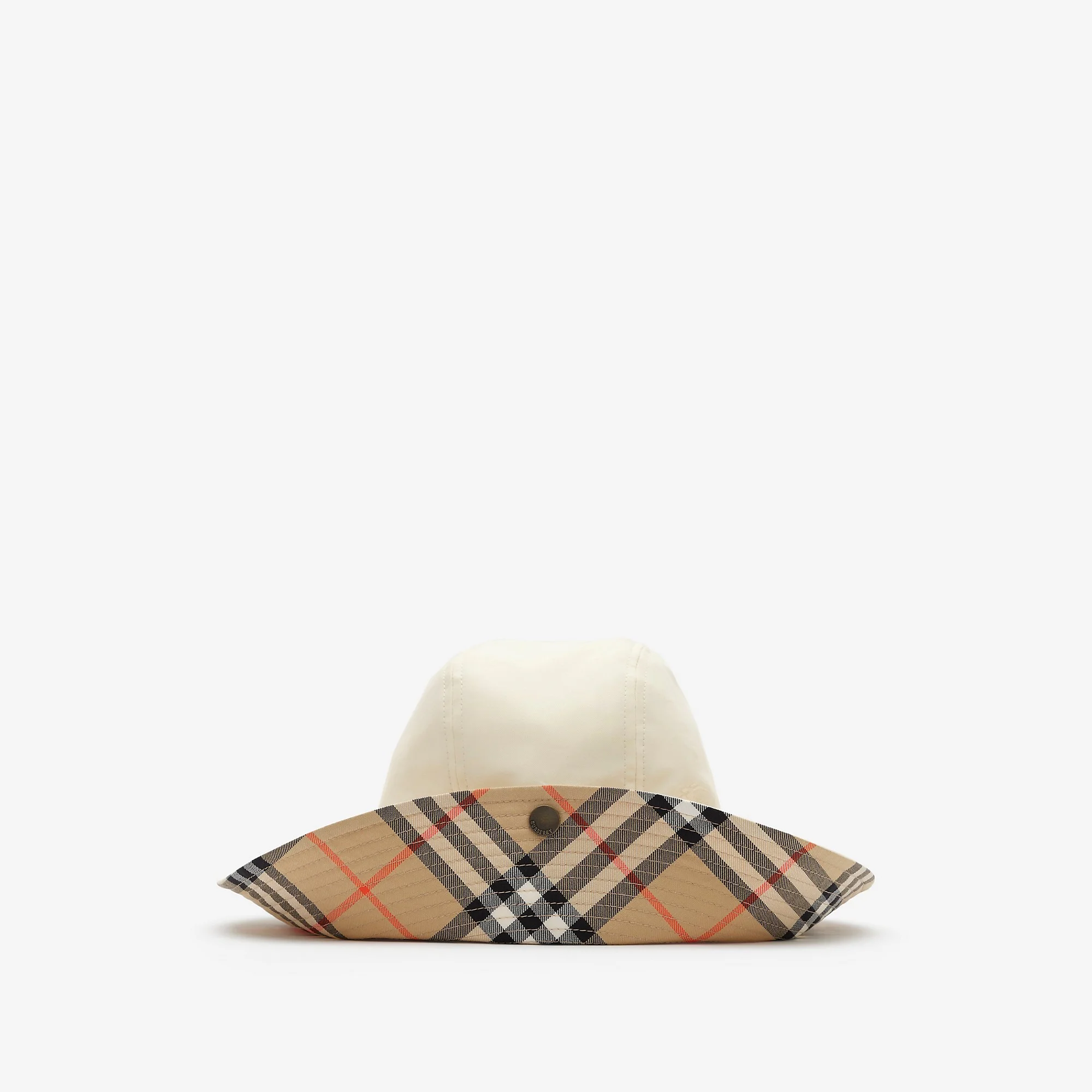 Check Brim Tropical Gabardine Hat - 1