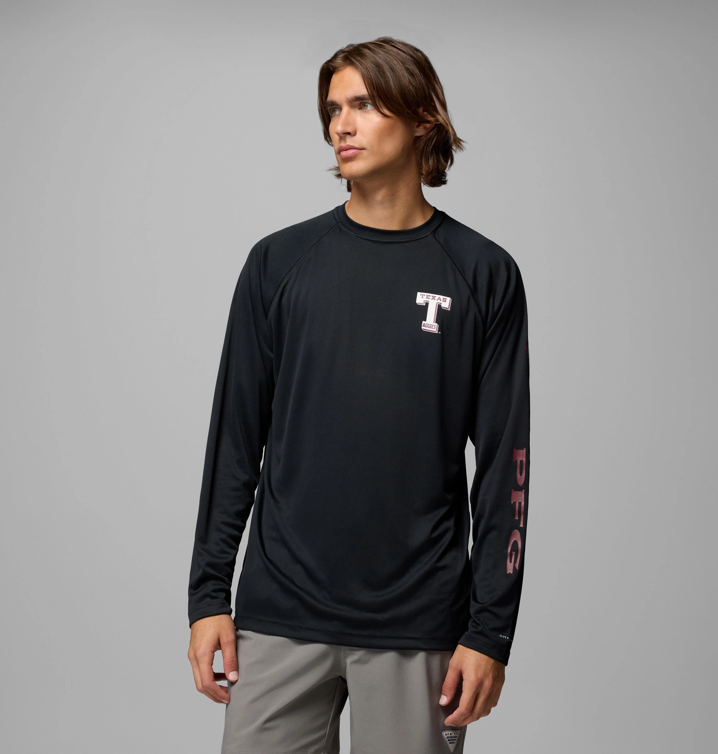 Men's Collegiate PFG Terminal Tackle Long Sleeve Shirt - Texas A&M - 1