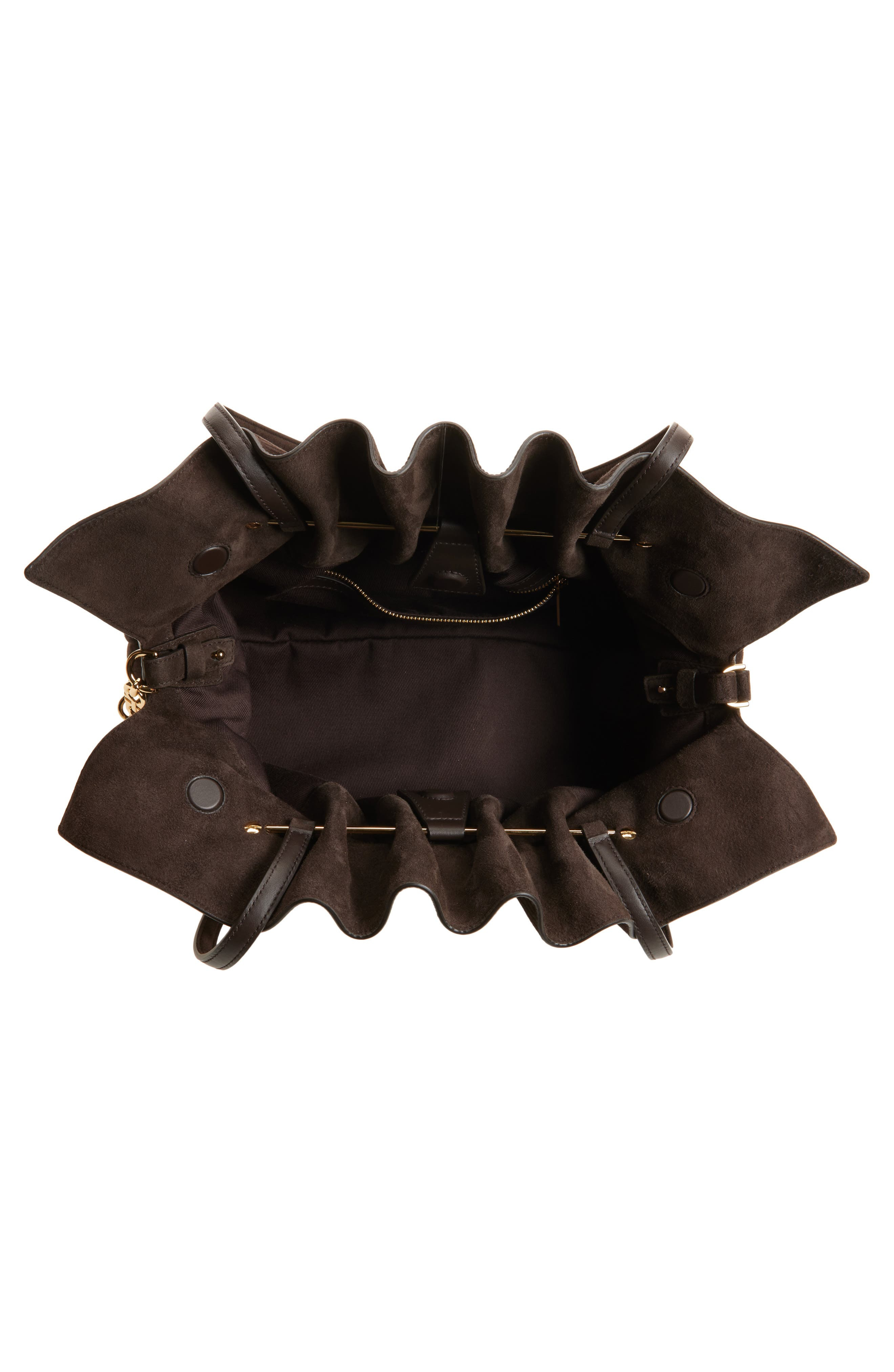 FERRAGAMO Medium Gancio Piercing Soft Leather Shoulder Bag in Testa Di Moro at Nordstrom - 4