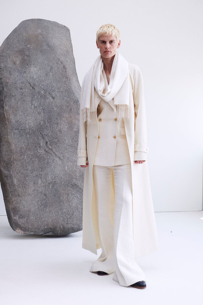 GABRIELA HEARST Evan Trench Coat in Ivory Wool outlook