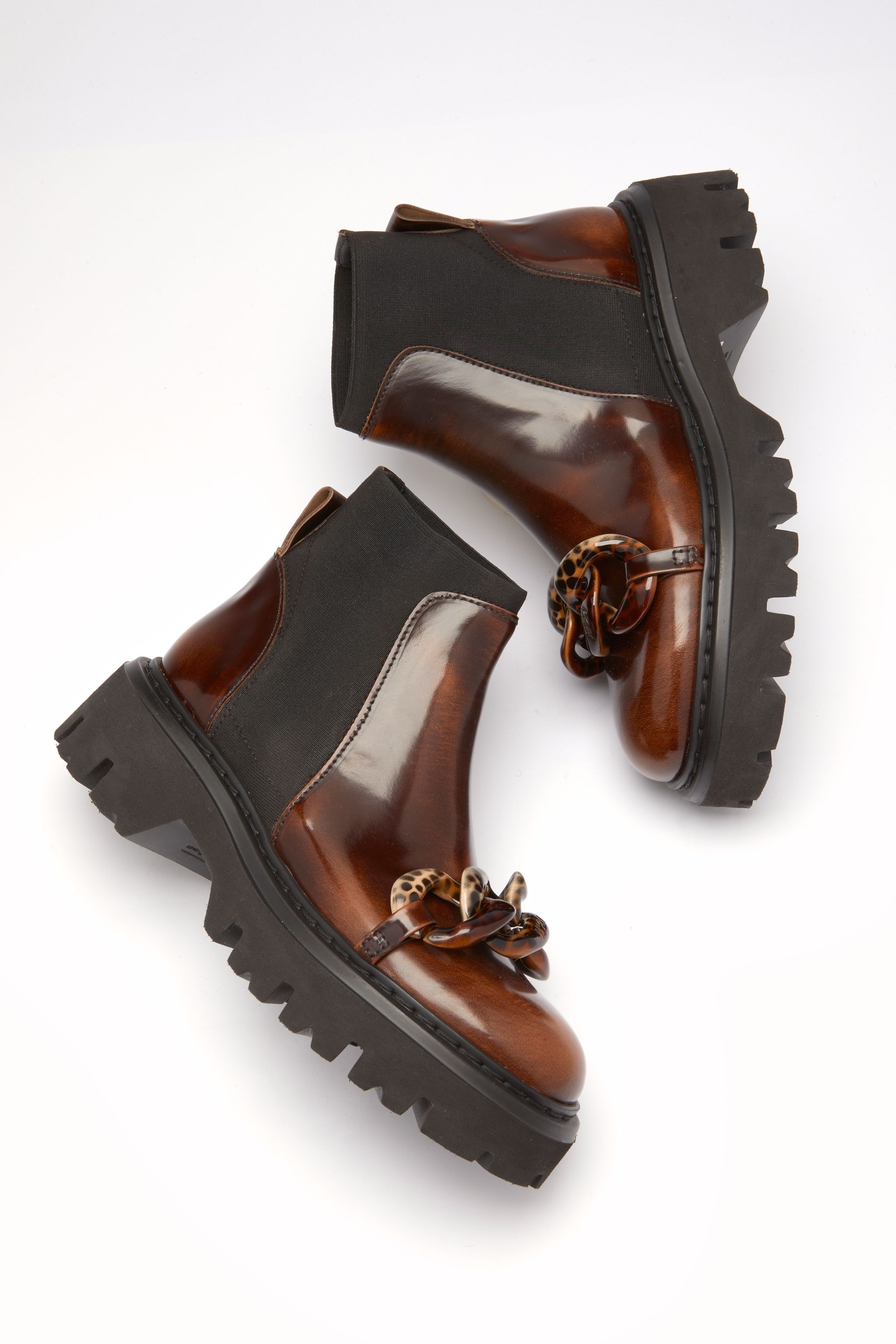 CHUNKY CHAIN-EMBELLISHED BOOTS - 4