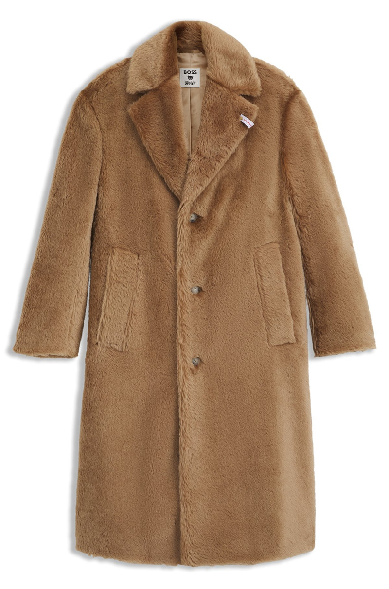 BOSS X STEIFF COAT IN TEXTURED WOOL AND COTTON 1