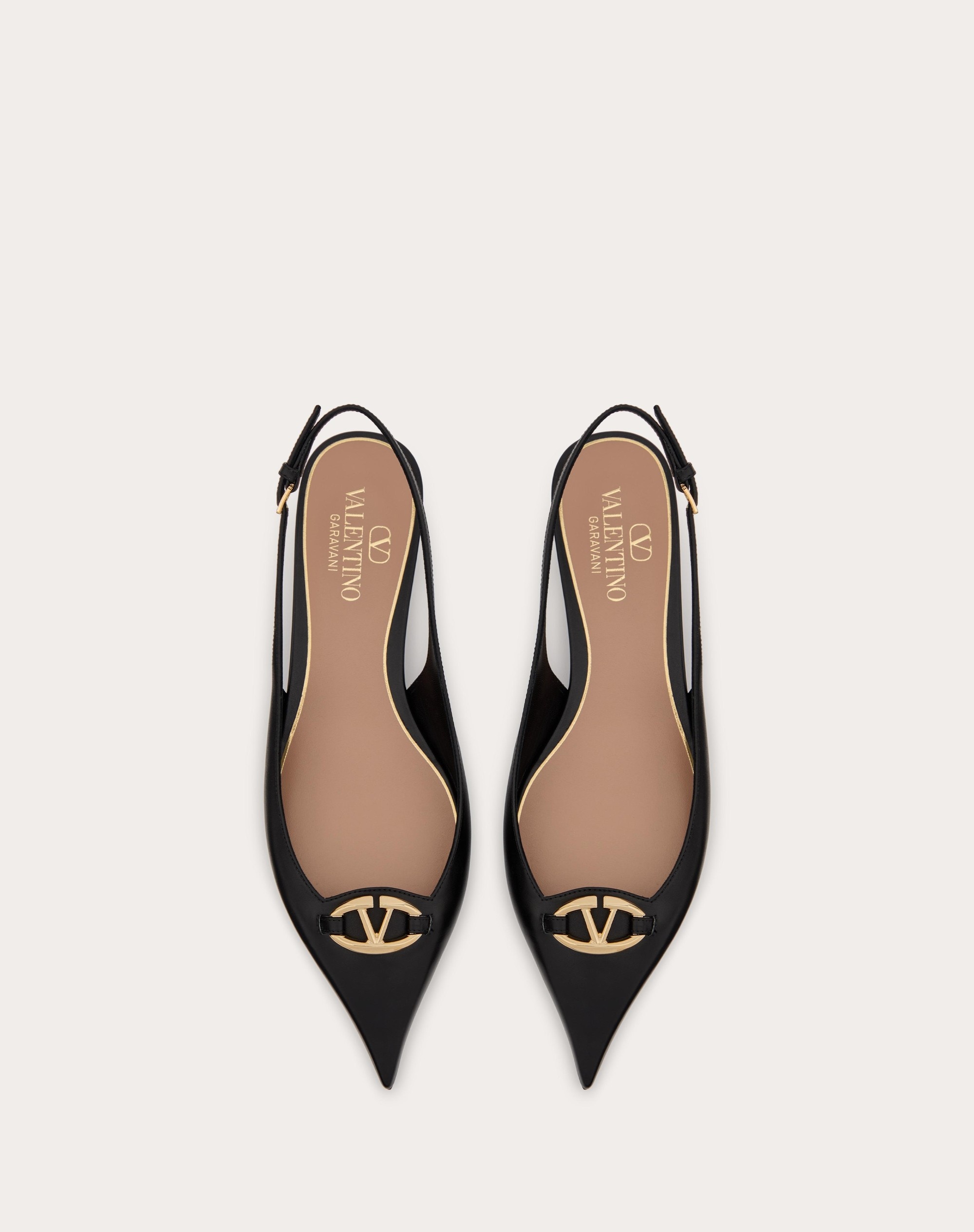 THE BOLD EDITION VLOGO CALFSKIN SLINGBACK BALLERINAS 20MM - 4