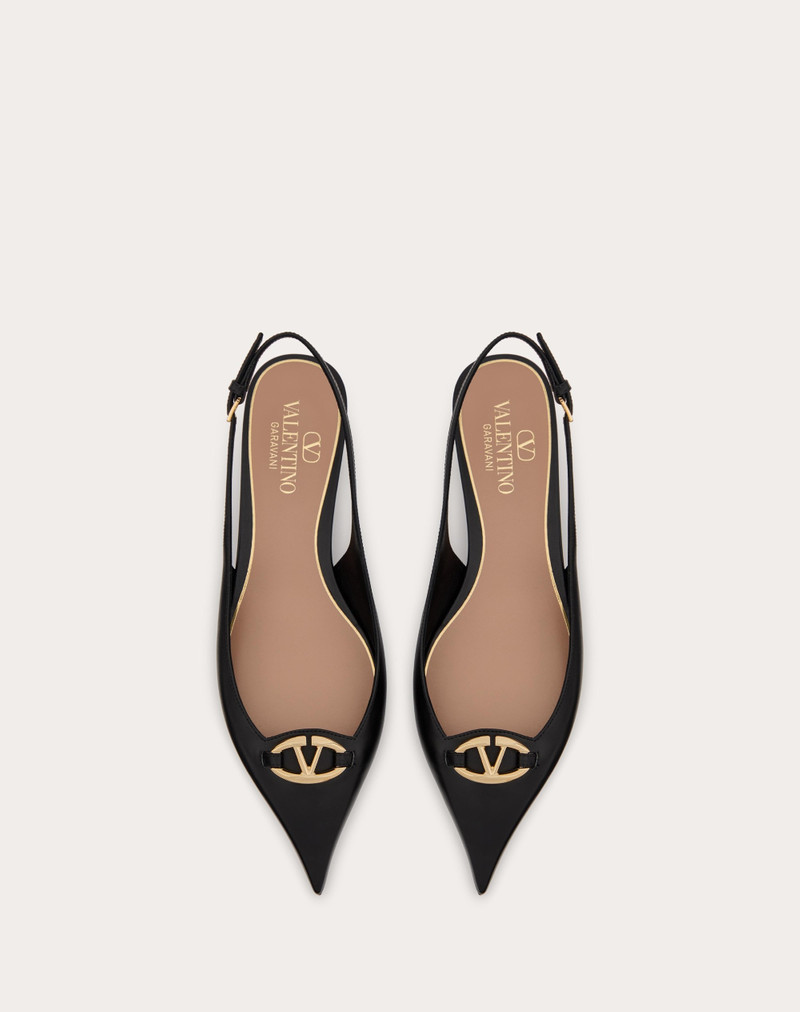 THE BOLD EDITION VLOGO CALFSKIN SLINGBACK BALLERINAS 20MM 4